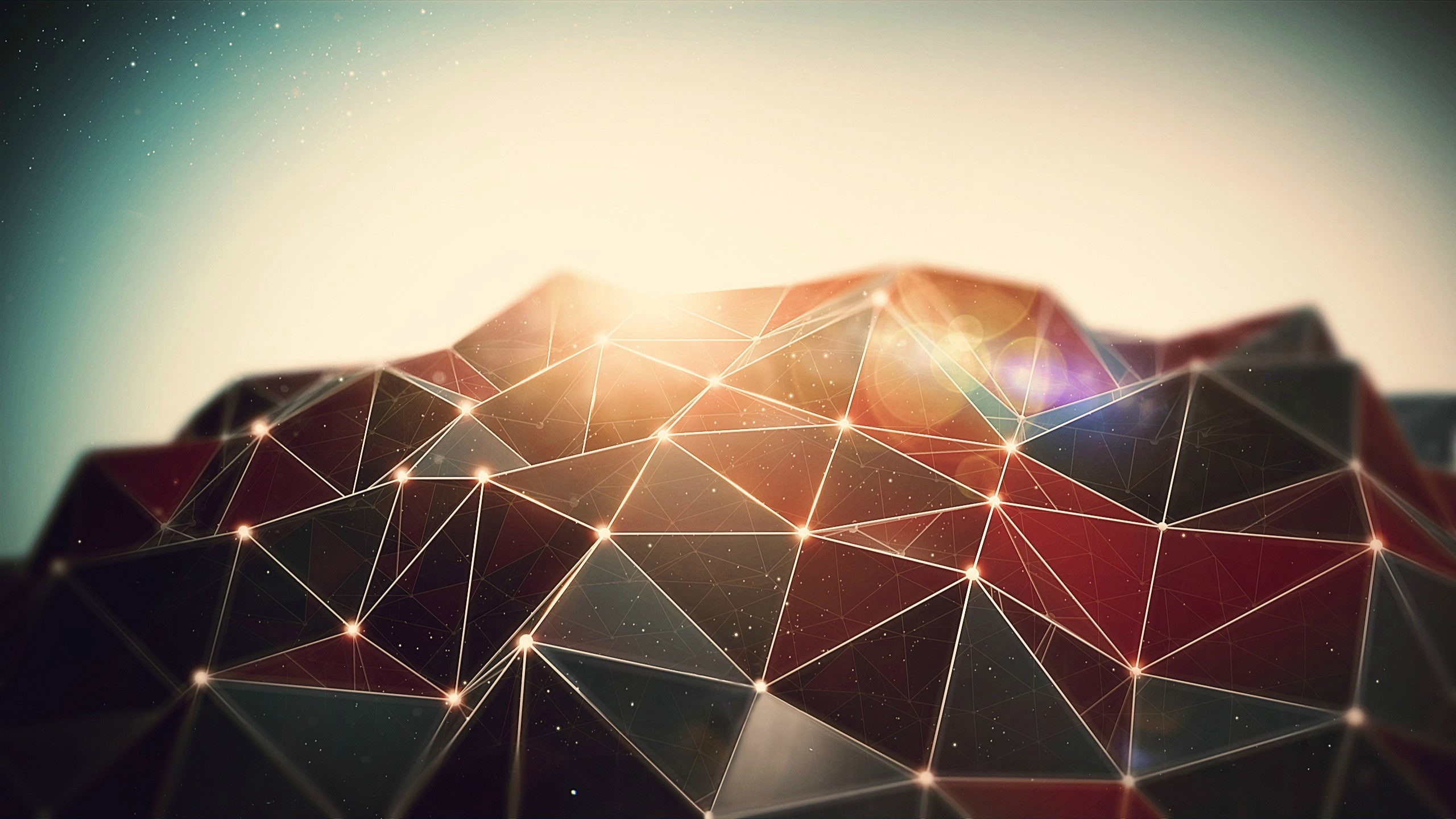 wireframes, cgi, 2K, render, abstract, light, lacza, HD Wallpaper
