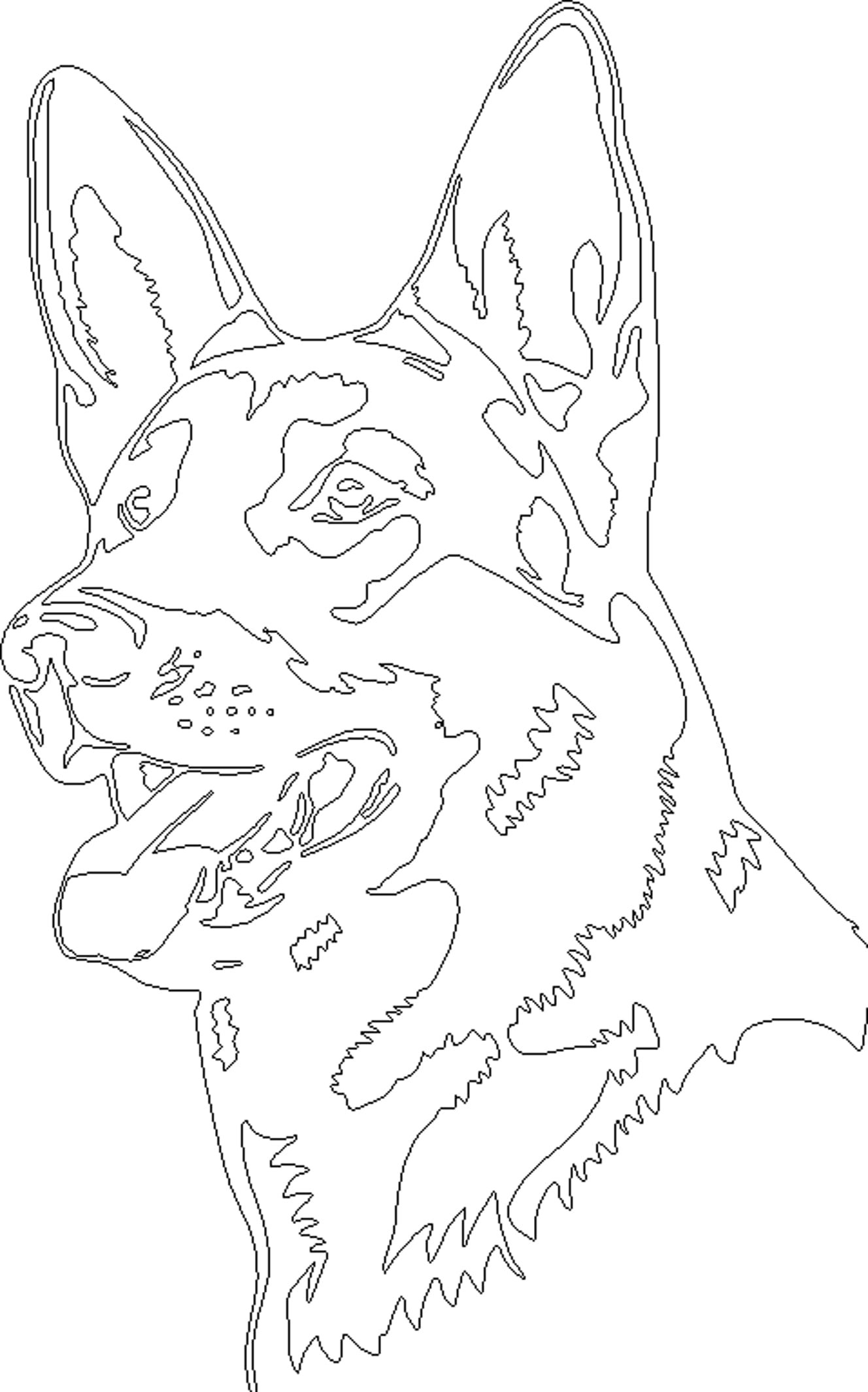 1080P, clipart, dog, pencil drawing, drawing - art product, music, sketch, lineart, close-up, wireframe, no people, readytocut, creativity, indoors, head, Phone HD Wallpaper
