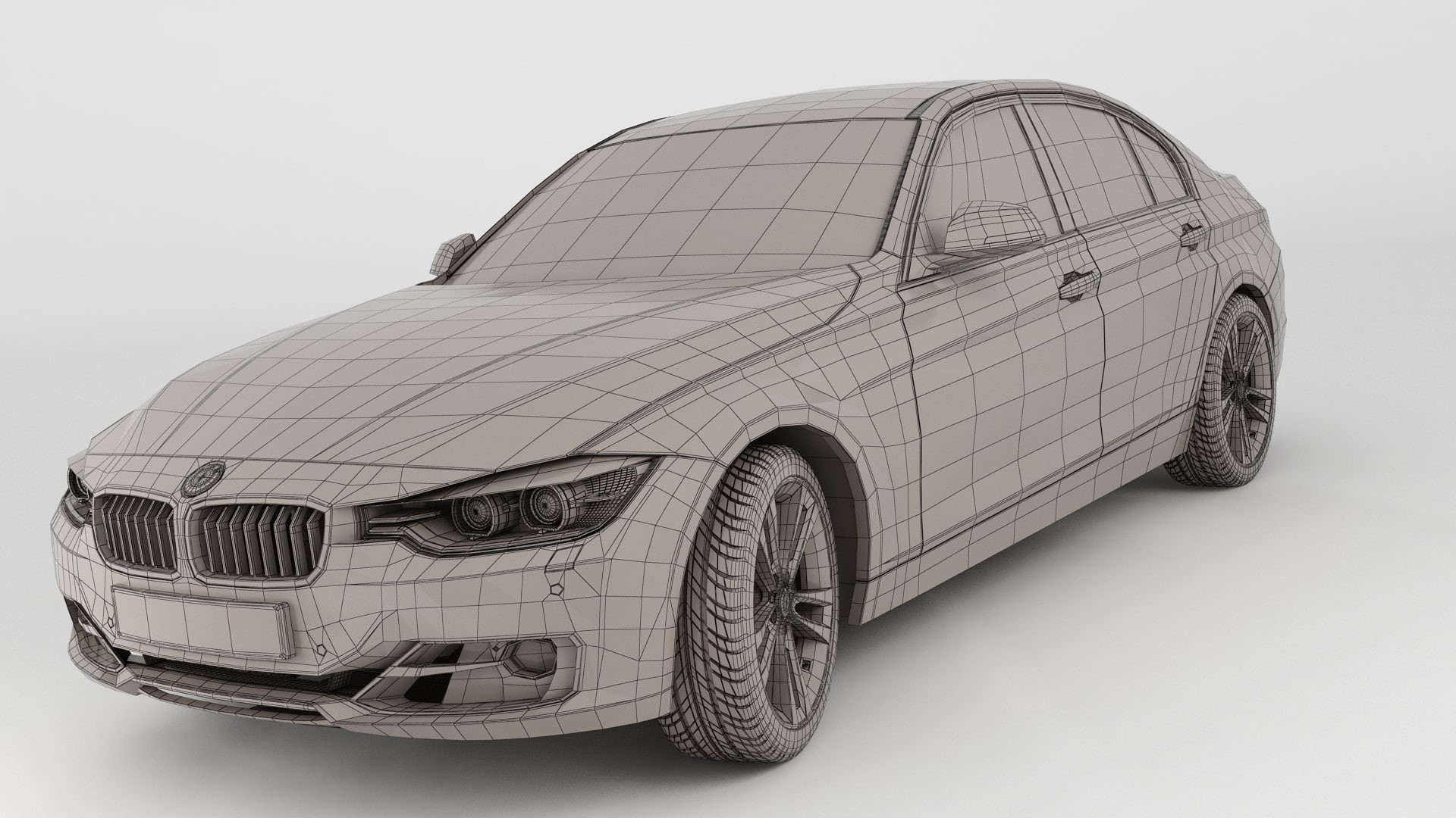 car, car wireframe bmw digital art artwork, metal, profile view, sports car, white color, 1080P, white background, mode of transportation, no people, sport, HD Wallpaper