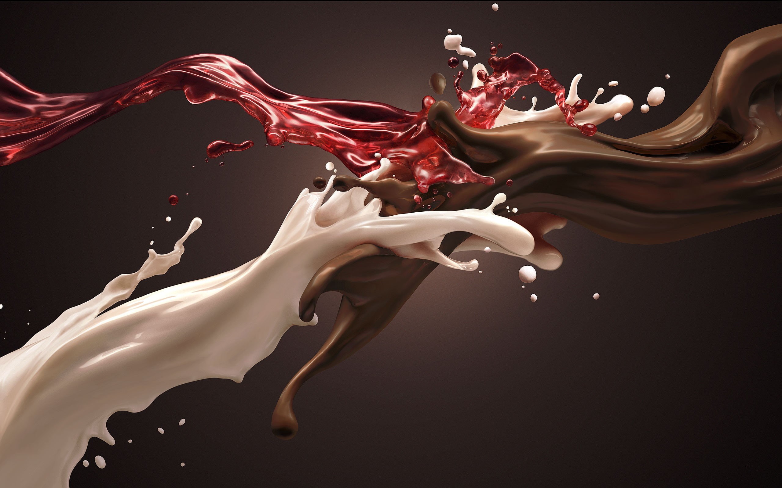 food and drink, abstract, pattern, water, close-up, no people, refreshment, studio shot, red, purity, dairy product, splashes, glass, indoors, splashing, HD Wallpaper