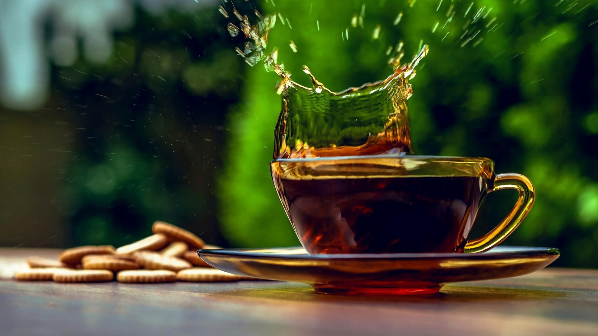 coffee, household equipment, freshness, coffee - drink, glass, cookies, food, food and drink, tea cup, refreshment, teacup, close-up, saucer, crockery, HD Wallpaper