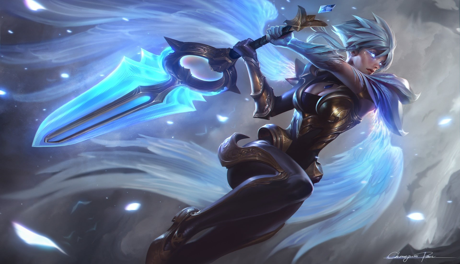 Dawnbringer Riven Splash, 1080P, League of Legends, sword, HD Wallpaper