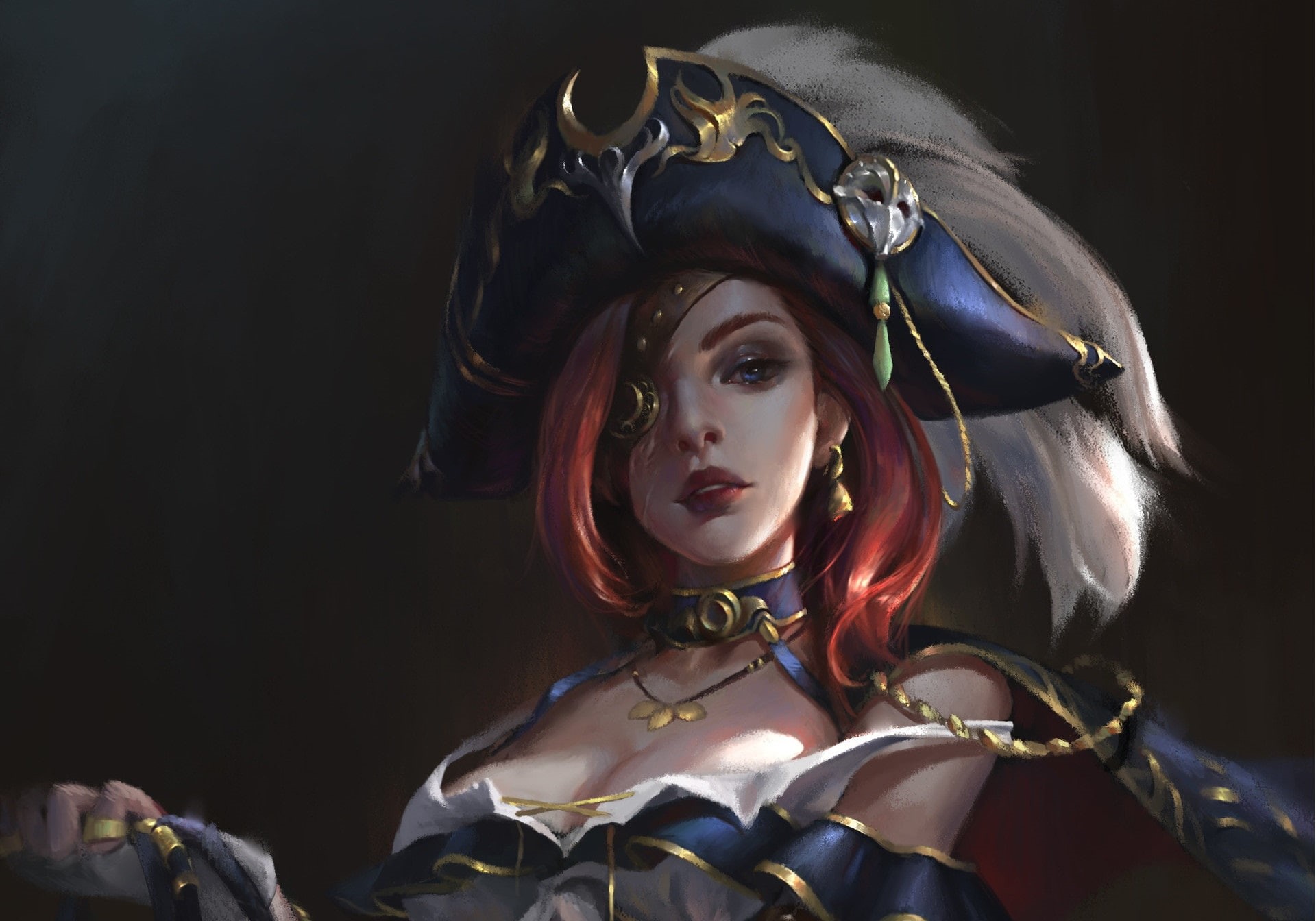 look, Miss Fortune, art, 1080P, League of Legends, HD Wallpaper
