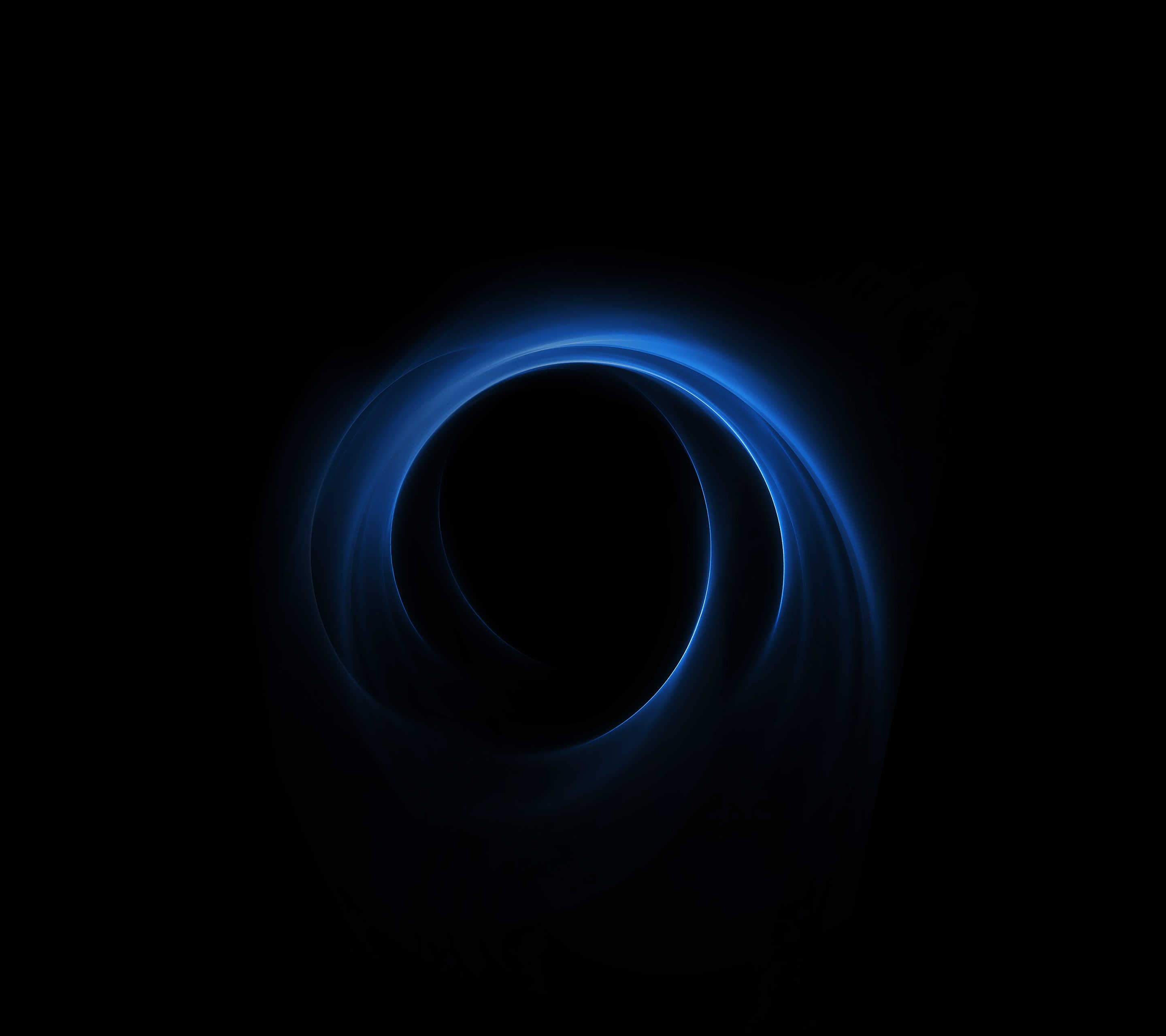 Spiral, 2K, Dark, Huawei Honor V8, Stock, Blue, HD Wallpaper