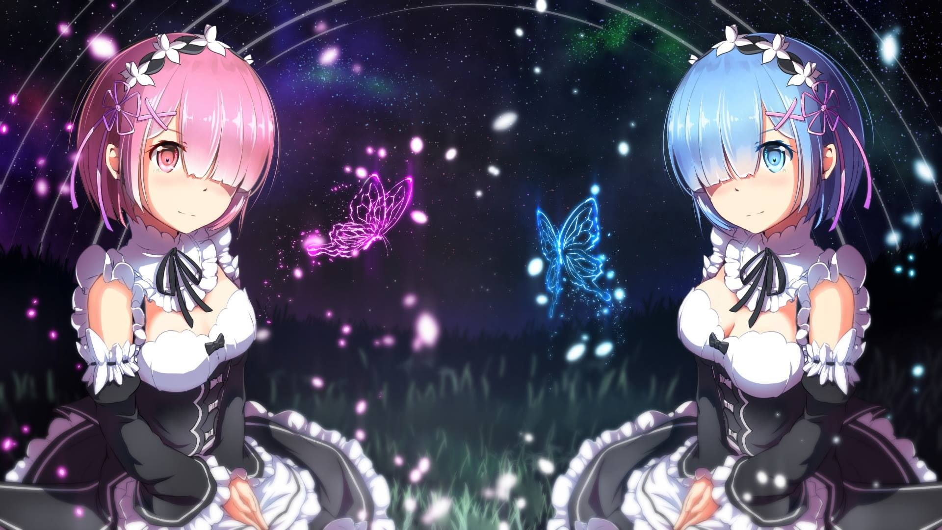 Rem (Re: Zero), 1080P, Ram (Re:Zero), Re:Zero Kara Hajimeru Isekai Seikatsu, HD Wallpaper