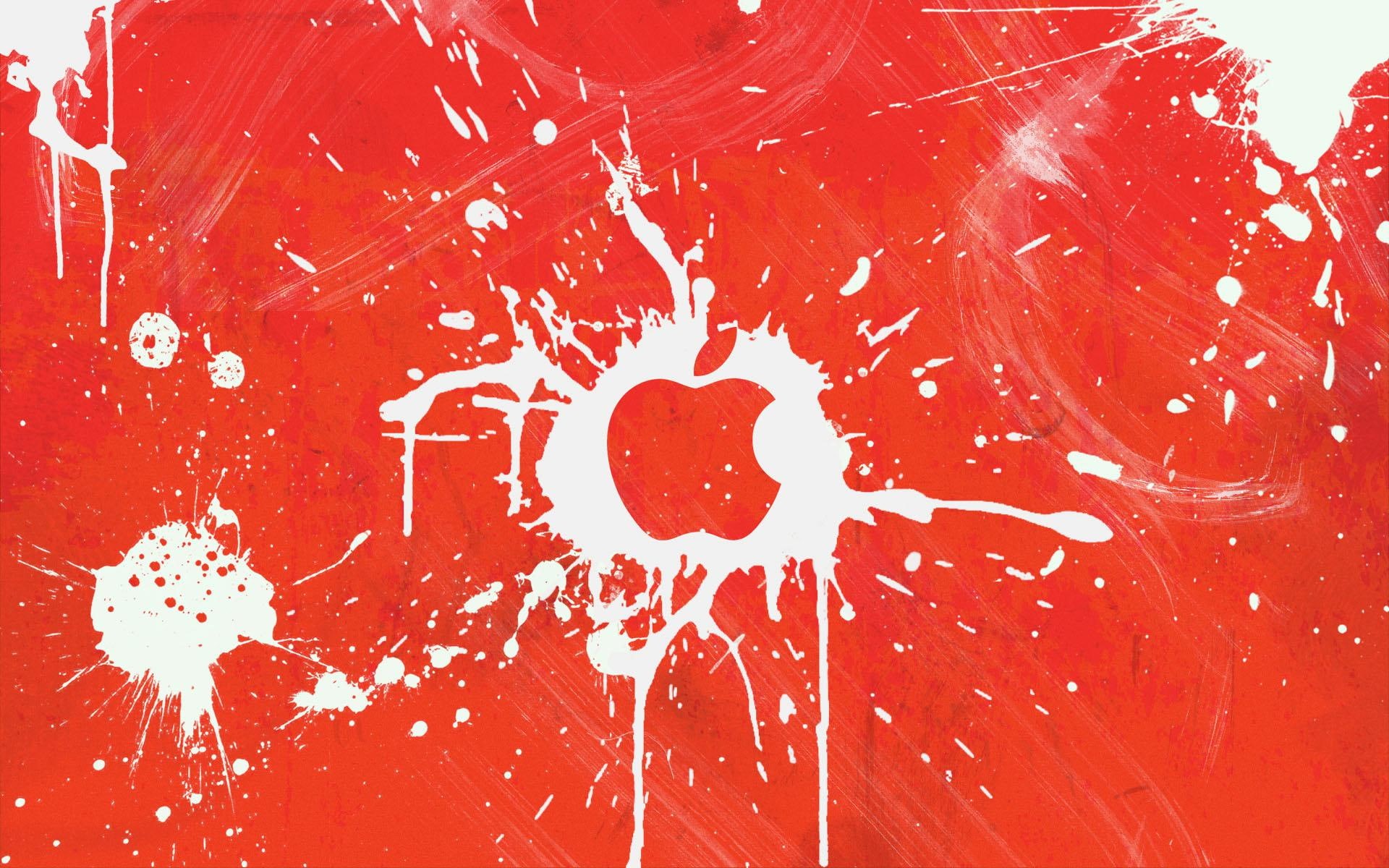 1920x1200, 1080P, apple, macbook, logo, splash, pro, hd, orange, macbook pro, HD Wallpaper