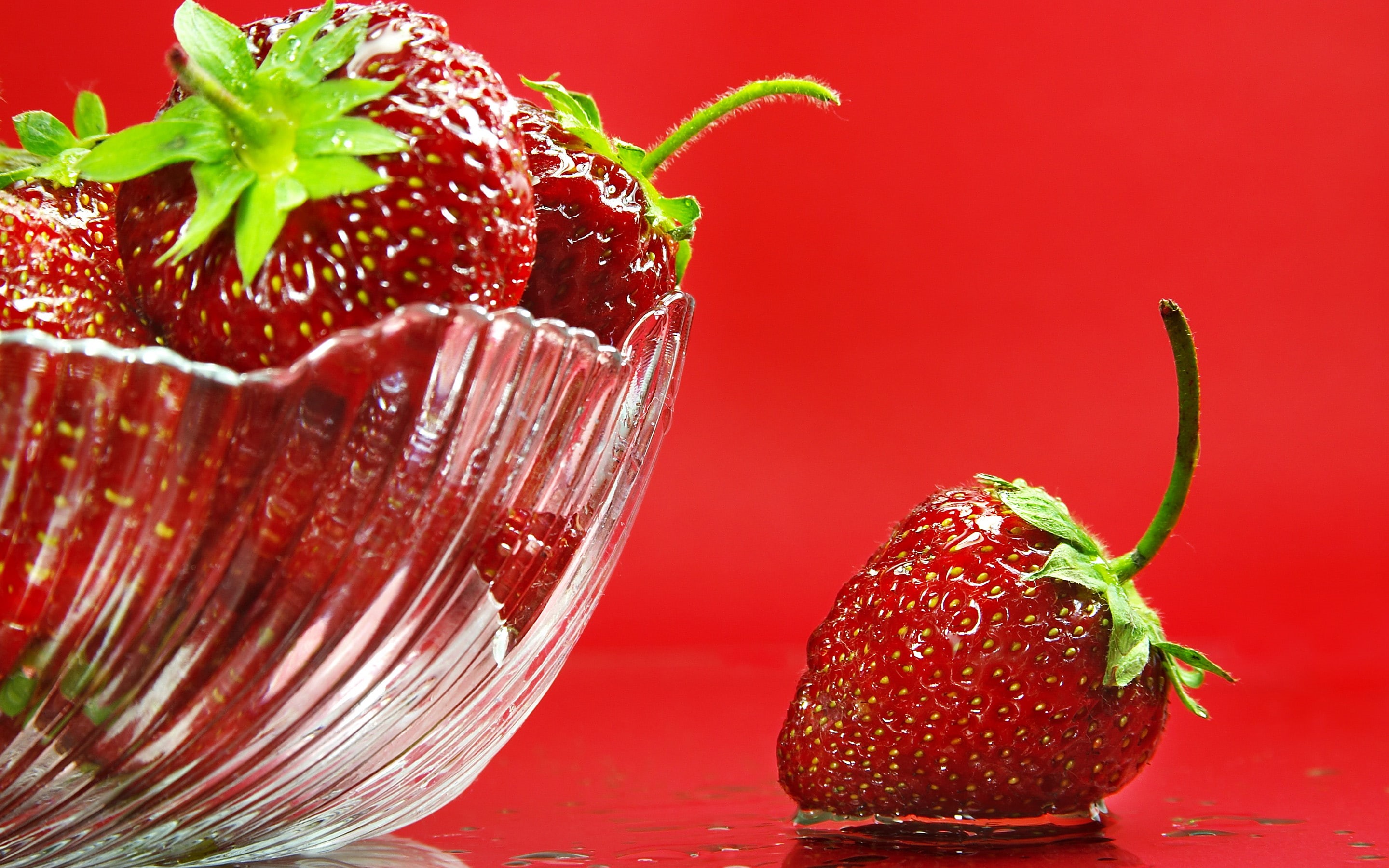 food, 2K, fresh, red, fruit, fruits, strawberry, HD Wallpaper