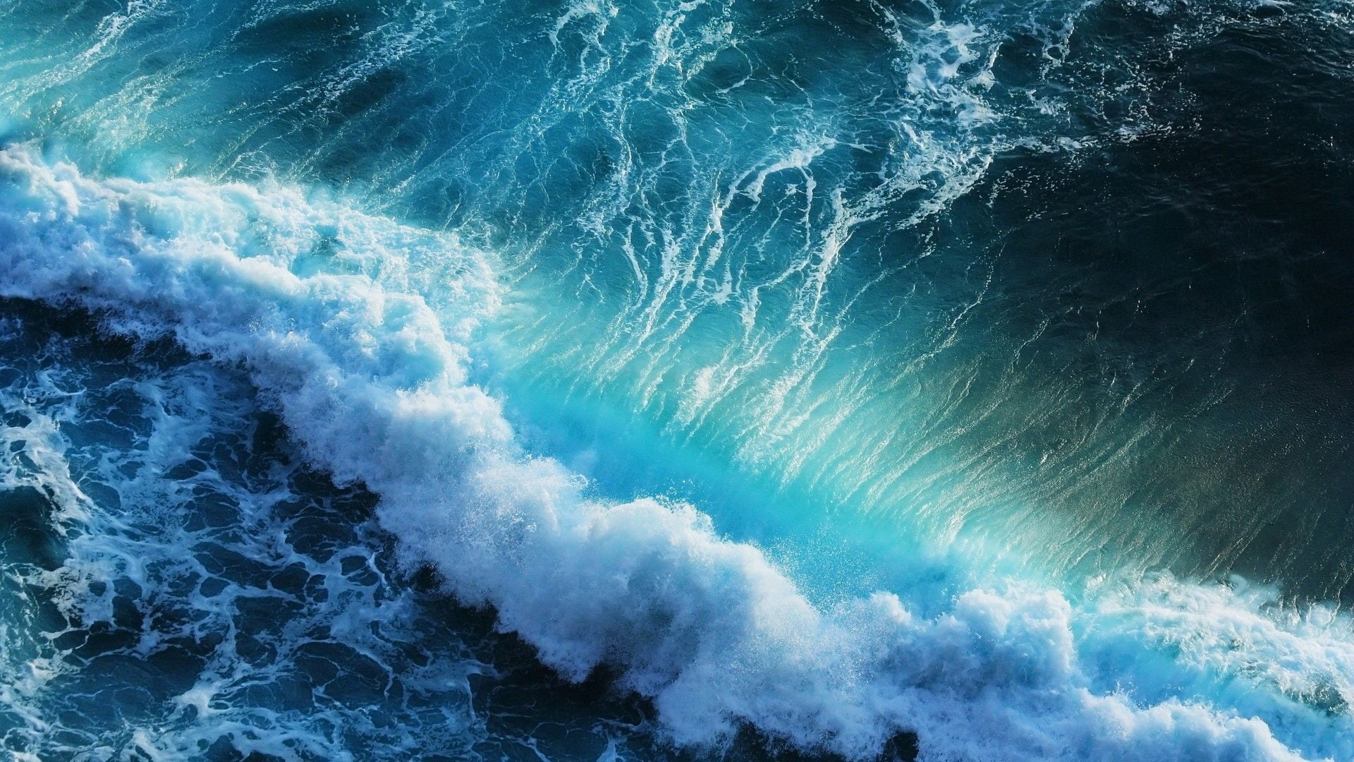 Beautiful, Sea, Waves, Blue, 1080P, ocean, HD Wallpaper