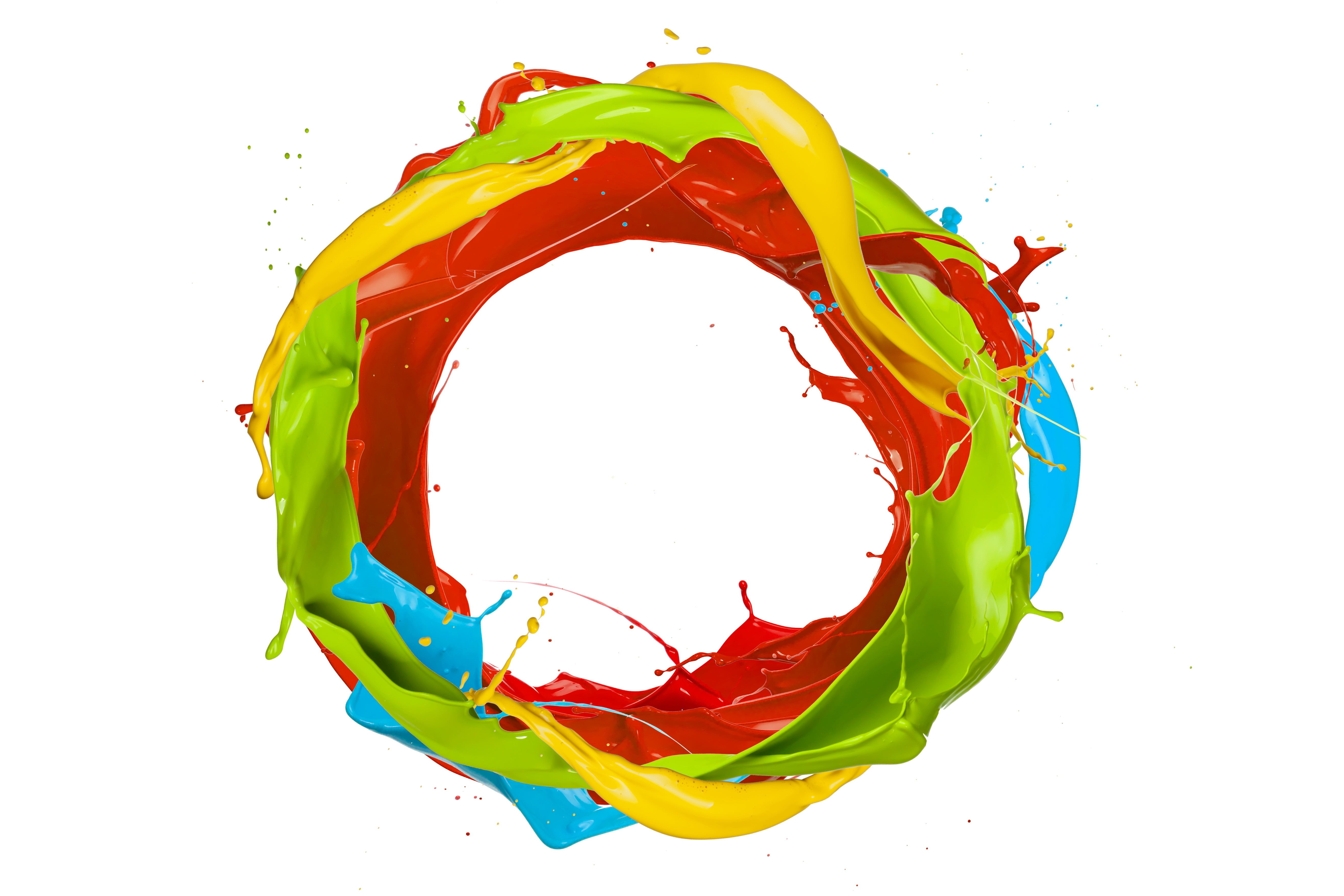 paint, food, multi Colored, splashing, liquid, blob, close-up, wreath, drop, art, studio shot, still life, ring, splattered, backgrounds, no people, wet, HD Wallpaper