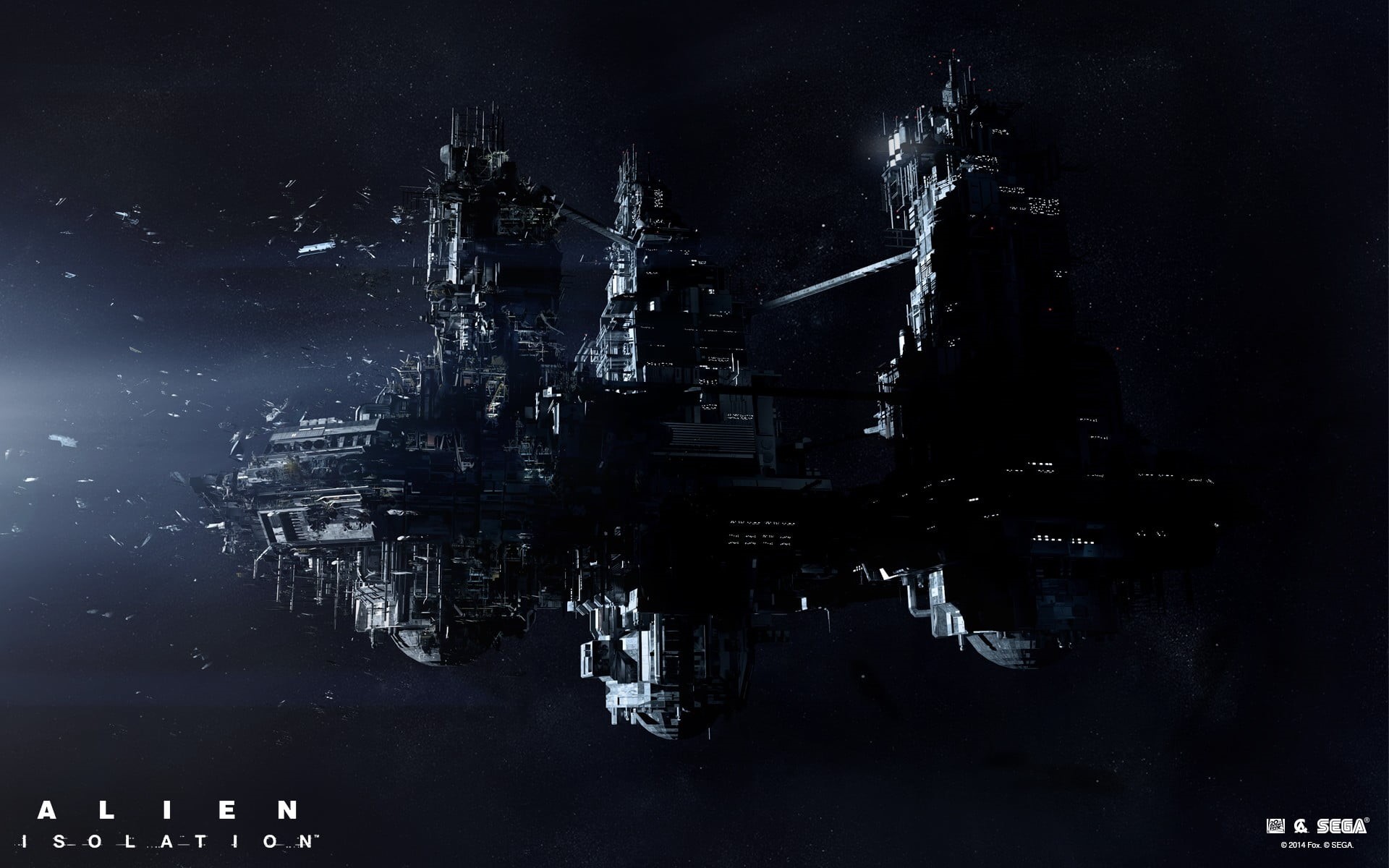 isolation, 1080P, dark, no people, night, video games, industry, digital, artwork, travel destinations, built structure, sky, reflection, building exterior, HD Wallpaper