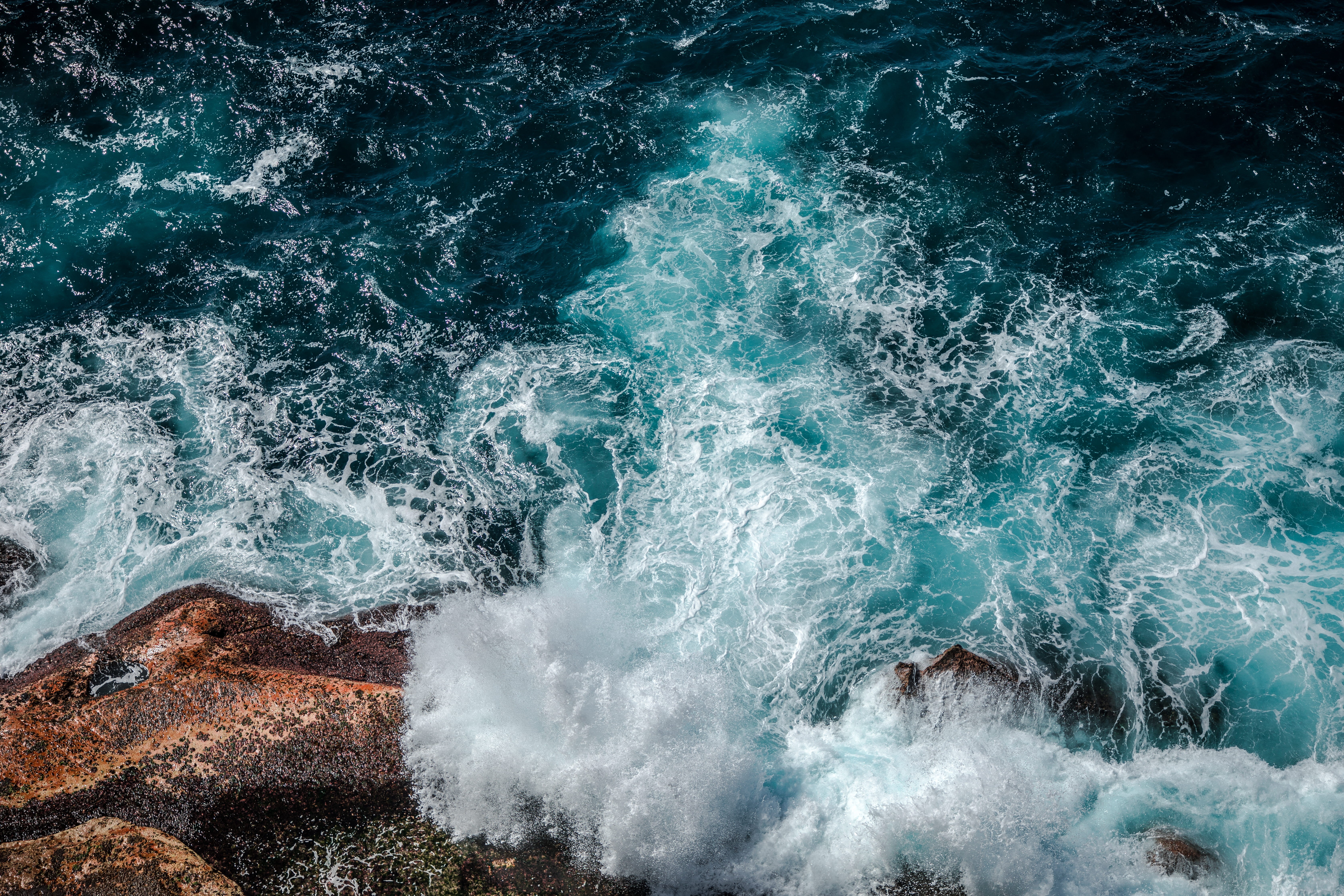 hitting, sport, motion, blue, beauty in nature, crash, photo, coast, foam, photography, rock, ocean, nature, power, beach, 5K, cliff, australia, breaking, HD Wallpaper