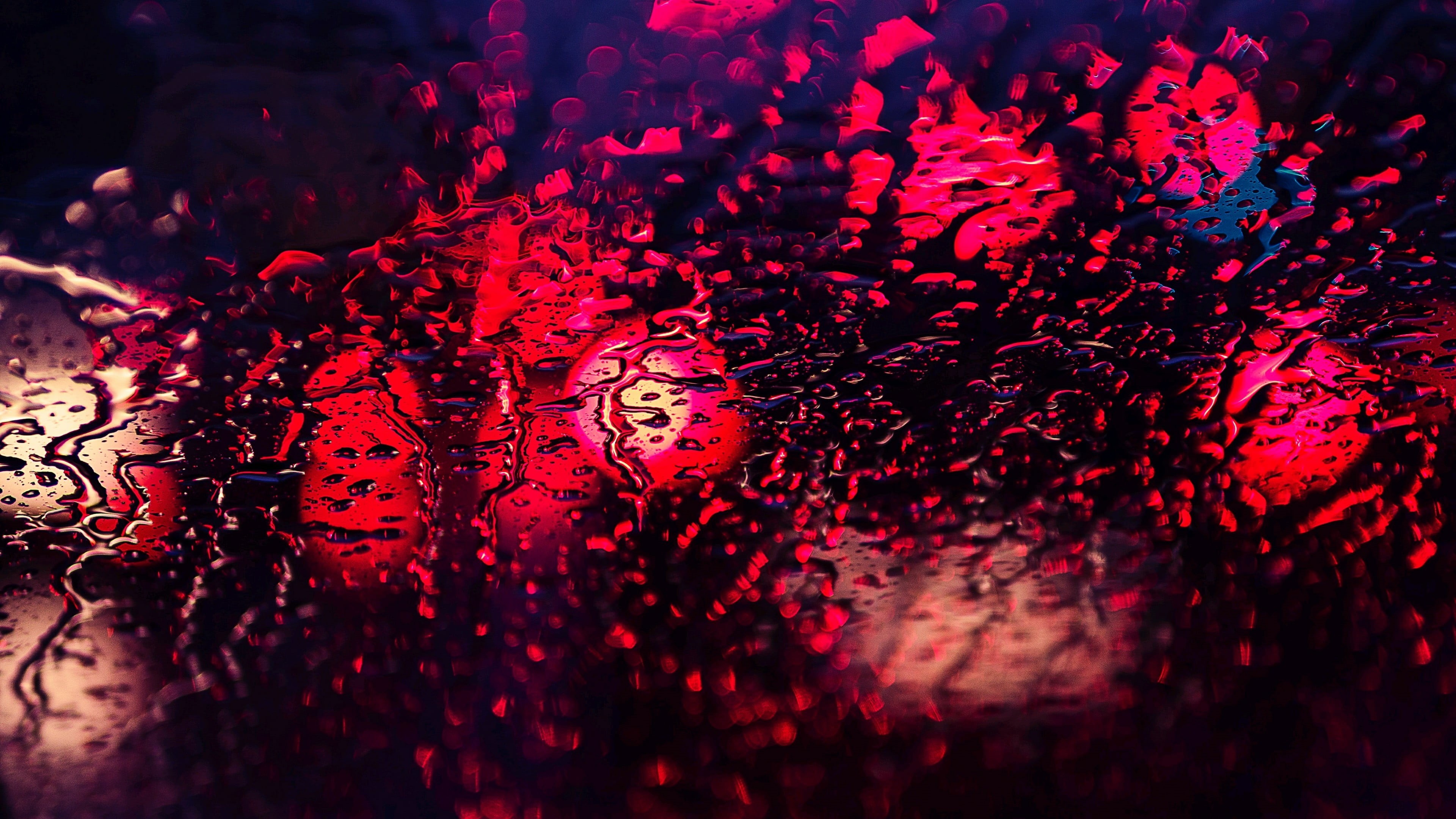light, close-up, vibrant color, backgrounds, 4K, bokeh light, glass, abstract, illuminated, arts culture and entertainment, full frame, textured, night, HD Wallpaper