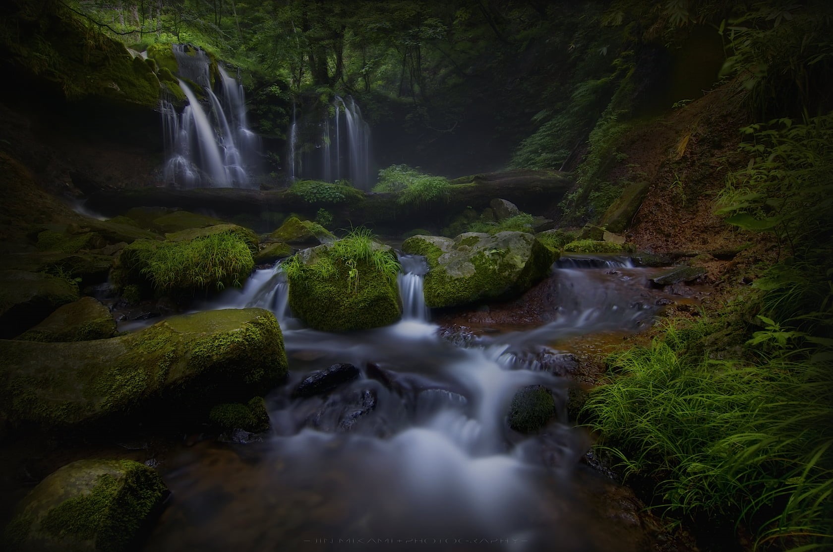 landscape, daytime, forest, rock - Object, falling, tropical Rainforest, Japan, outdoor, purity, outdoors, flowing, scenics, green Color, water, river, HD Wallpaper