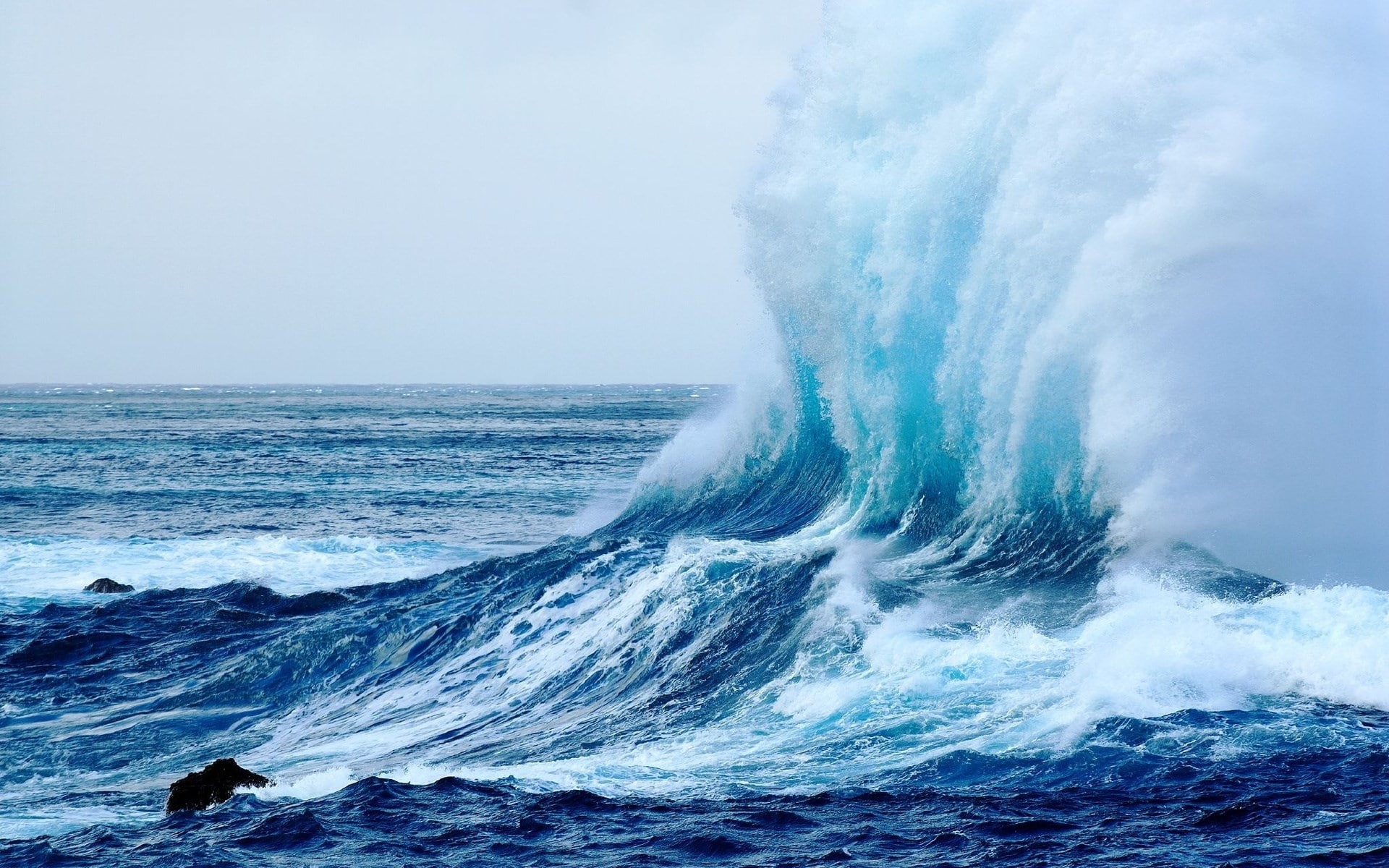 waterfront, sea, computer desktop  full screen nature pics 1920x1200, scenics - nature, breaking, nature, sky, surfing, motion, hitting, power in nature, HD Wallpaper