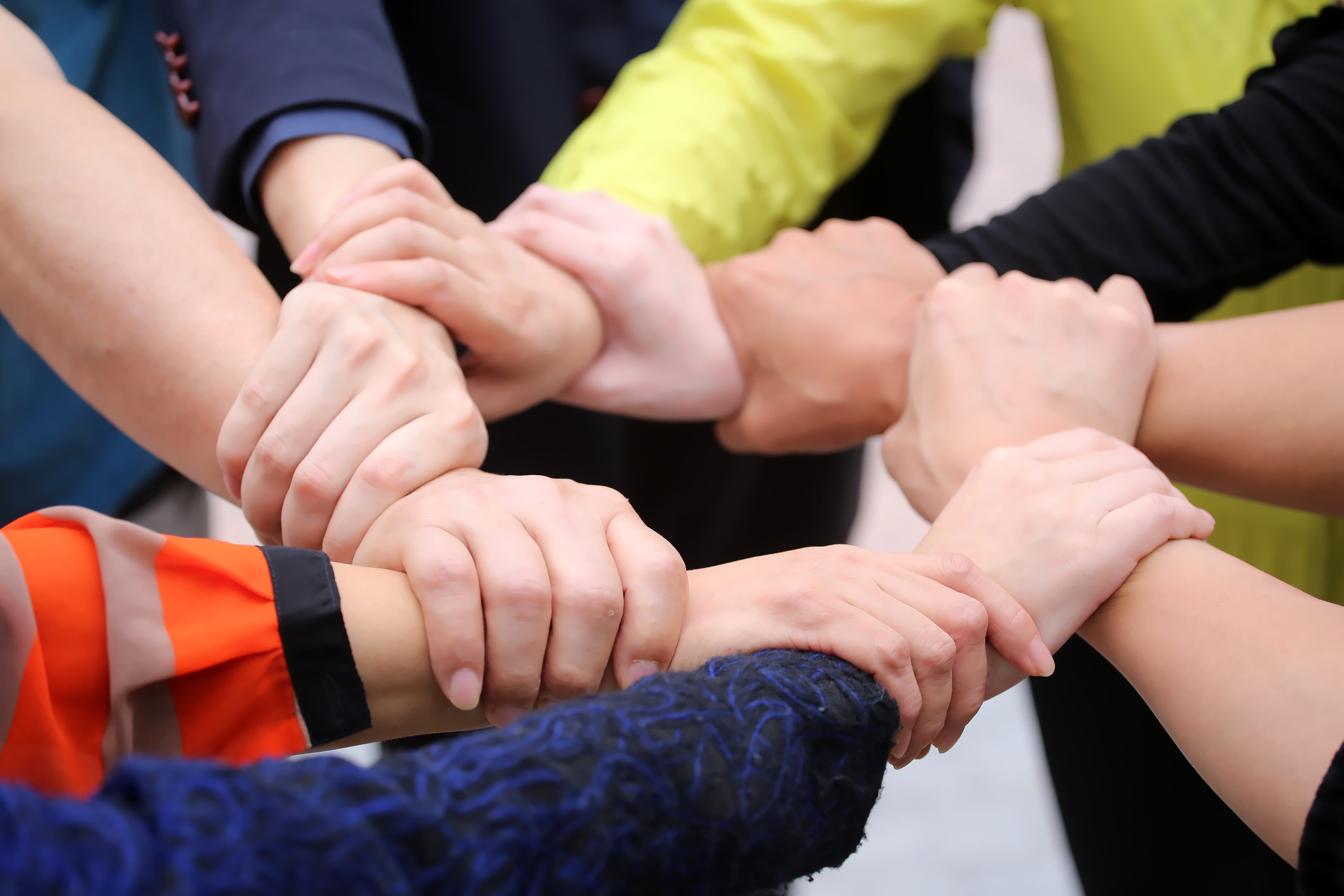 teamwork, others, cooperation, people, trust, focus on foreground, finger, group, friendship, wrists, unrecognizable person, real people, keep, women, unity, HD Wallpaper
