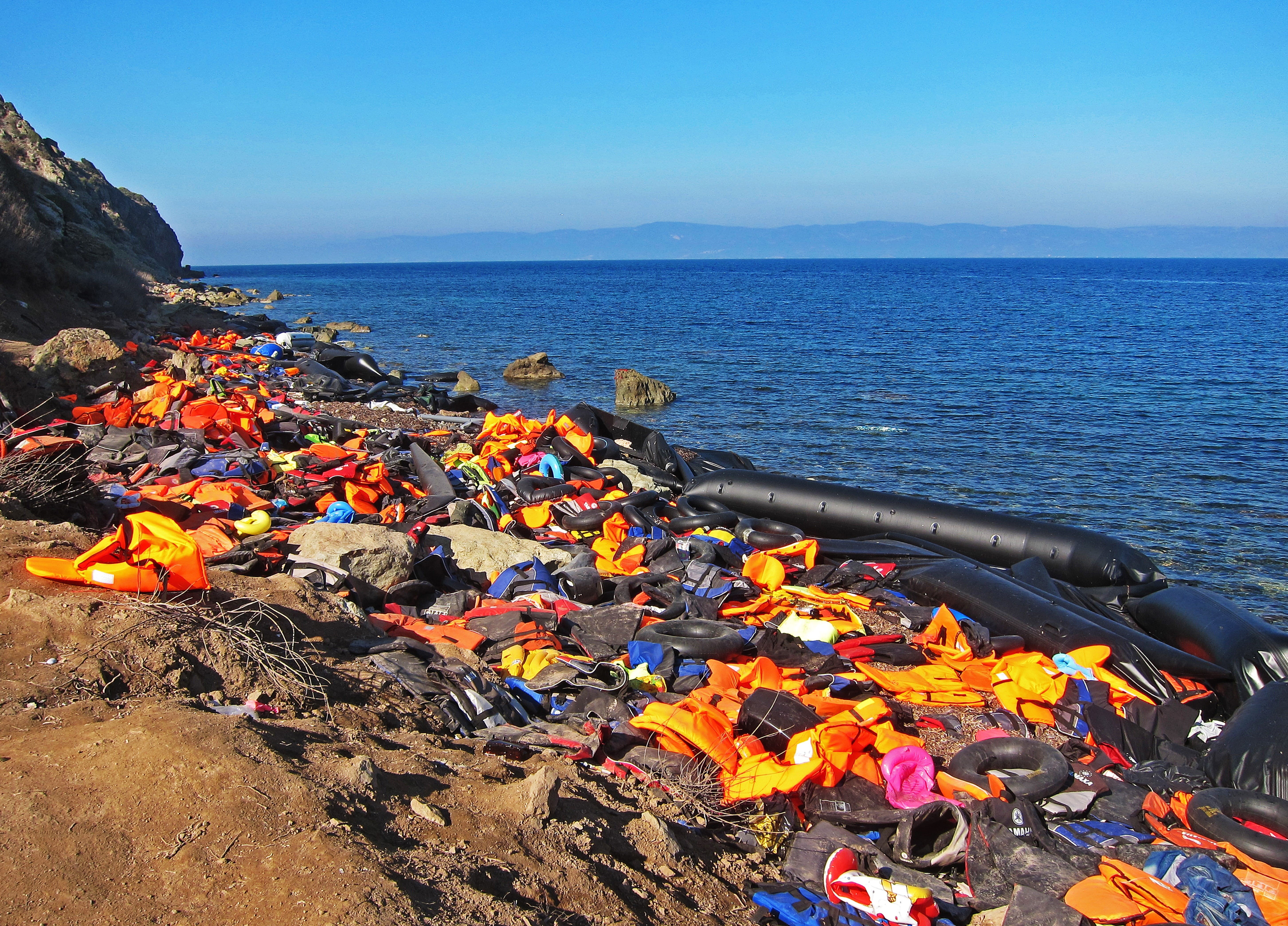 day, europe, clear sky, orange color, 5K, beauty in nature, mediterranean, tranquil scene, tranquility, horizon over water, rock, jacket, no people, syria, HD Wallpaper