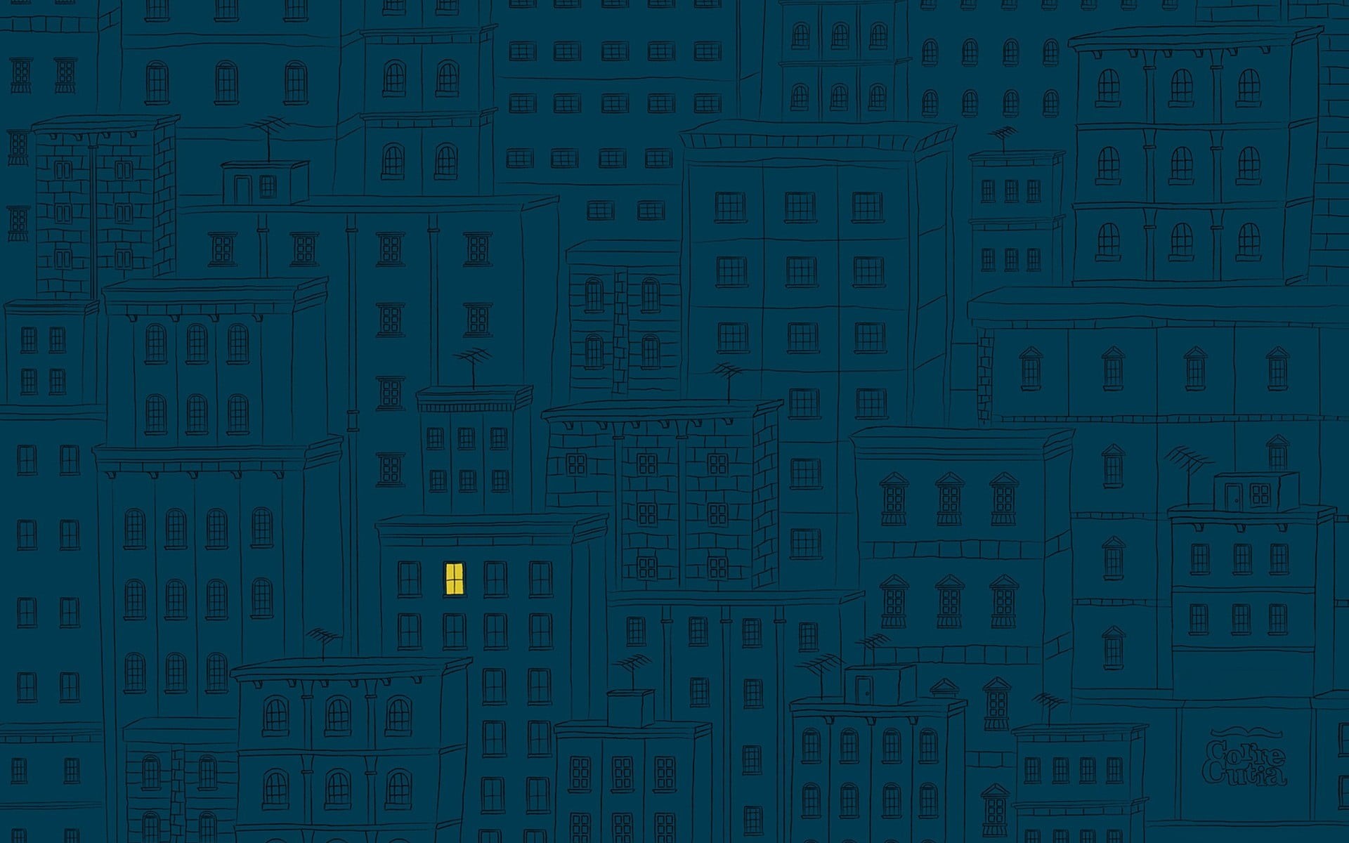 blue, communication, digital art, sketch, internet, minimalism, number, building, alone, backgrounds, no people, indoors, technology, pattern, 1080P, lights, HD Wallpaper