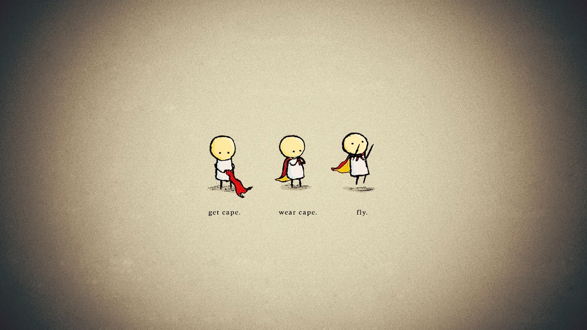 simplicity, flying, cape, superhero, minimalism, humor, 1080P, simple, HD Wallpaper