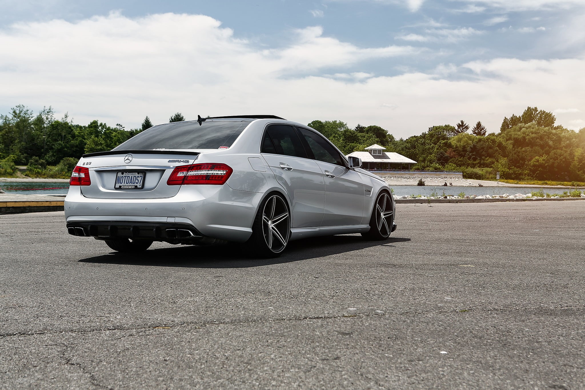 white, new, street, amg, day, technology, outdoors, tree, vossen, stationary, toyota, car, 1080P, wheel, editorial, sky, e63, land Vehicle, chiang, car Transporter, HD Wallpaper