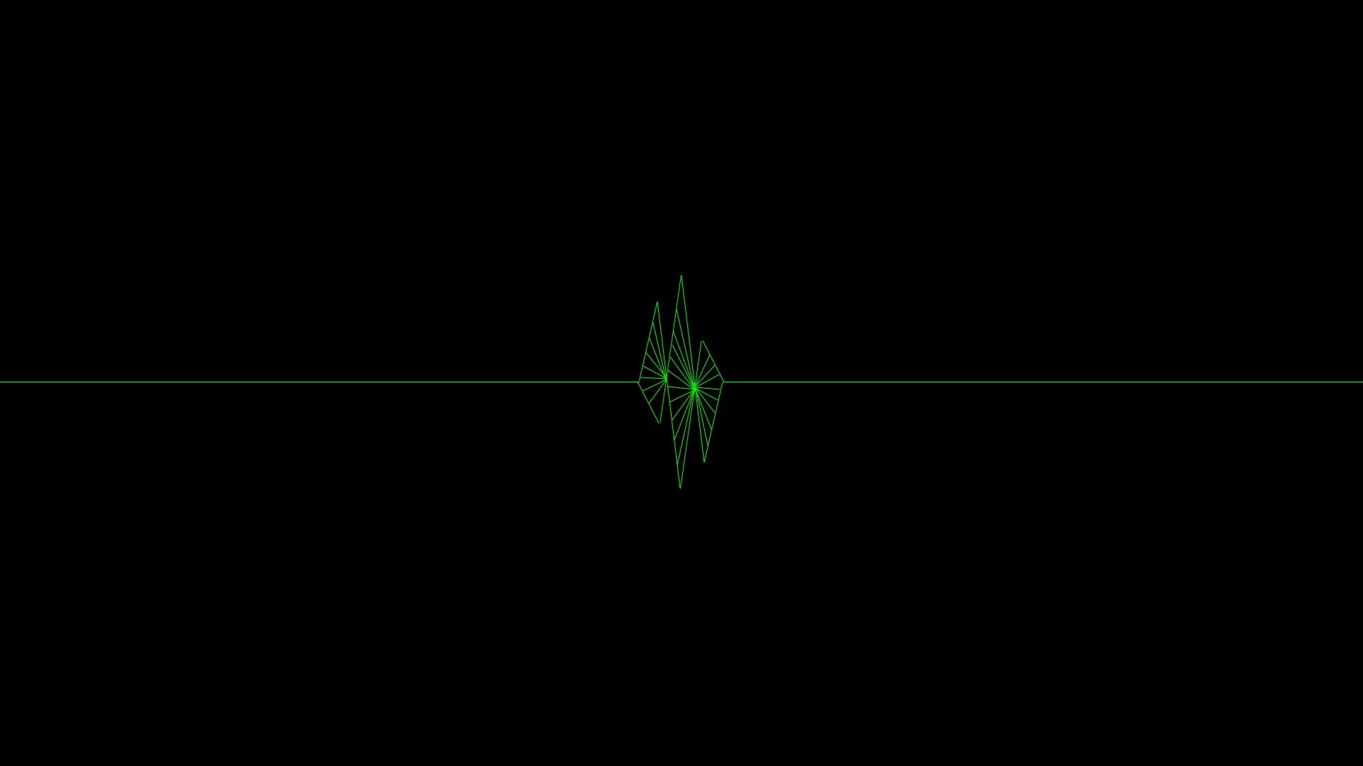 Green, minimalism, 1080P, ekg, sound, black, HD Wallpaper