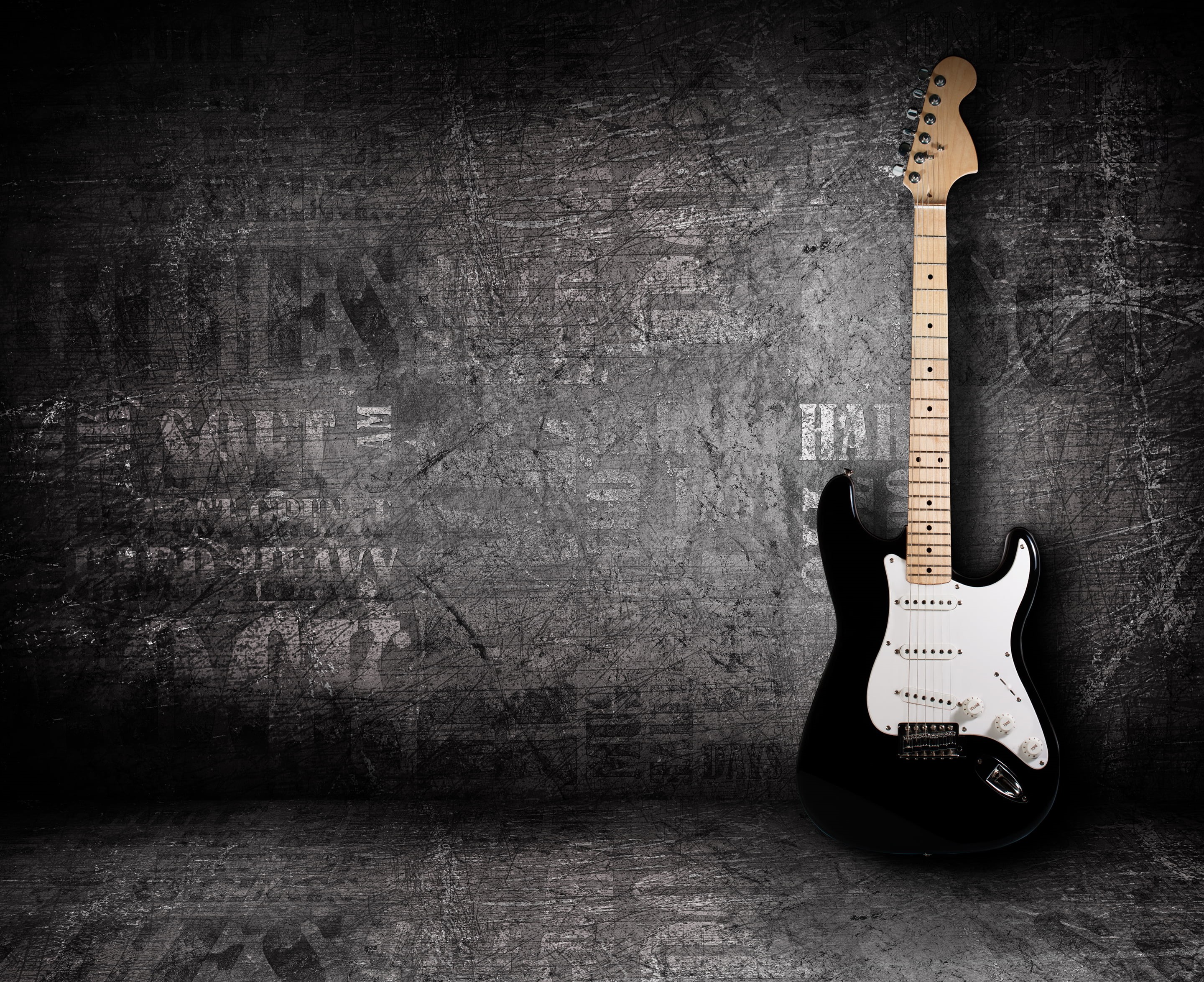 retro Styled, still life, blues Music, white, sound, close-up, musical Instrument, wall - building feature, guitarist, black, string Instrument, modern rock, HD Wallpaper