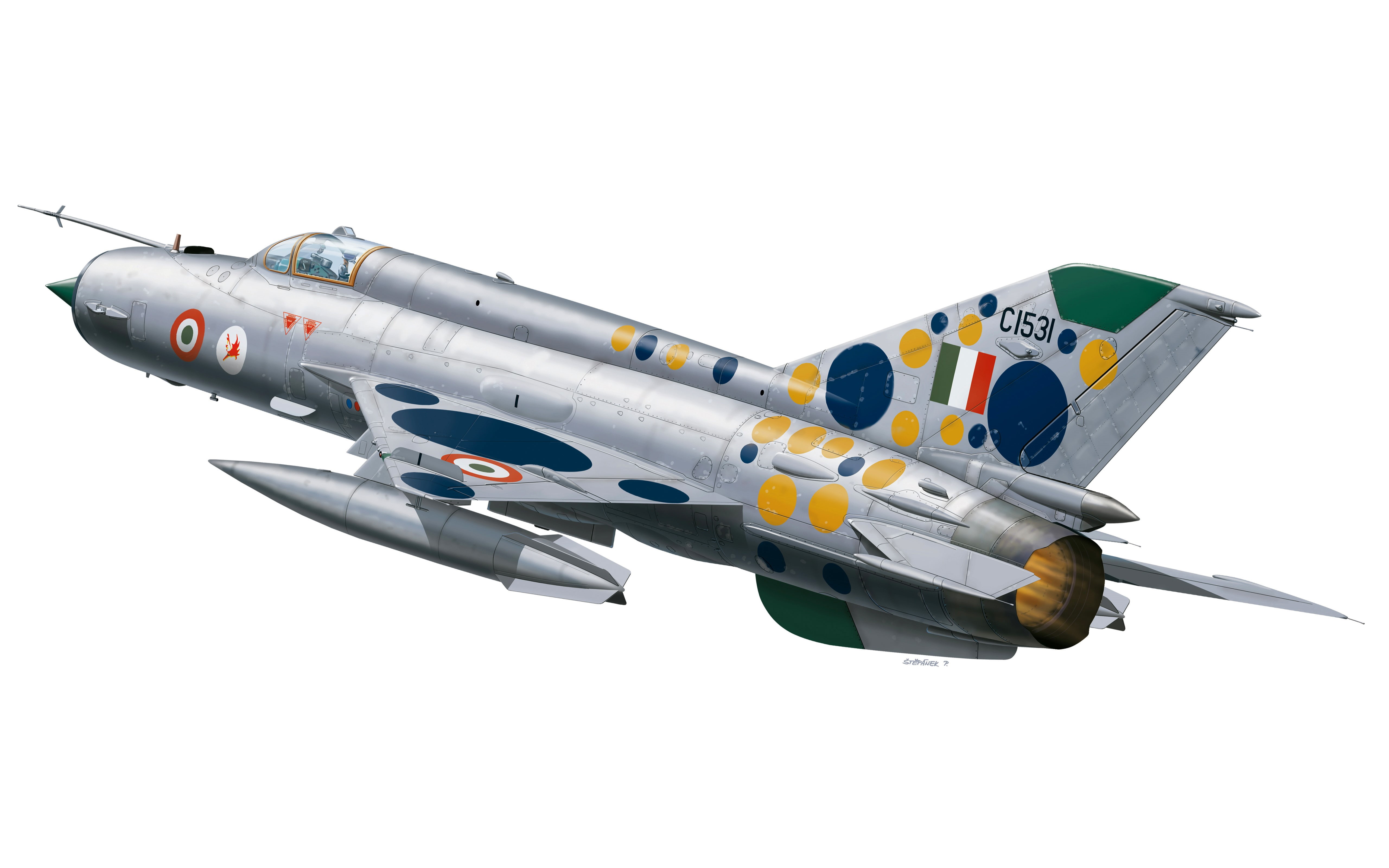 triangular, Fighter, The MiG-21, Soviet, BBC, wing, used, the world, was, supersonic, the plane, 5K, India., first, art, the, multipurpose, 65стран, combat, HD Wallpaper