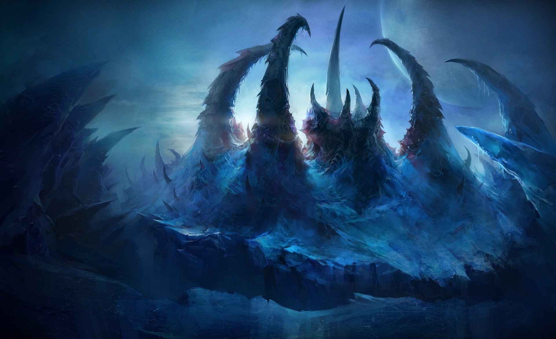 sea life, starcraft ii, cave, 1080P, Zerg, swimming, animals in the wild, hive, underwater, sea, Games, marine, blue, animal wildlife, 2013, HD Wallpaper