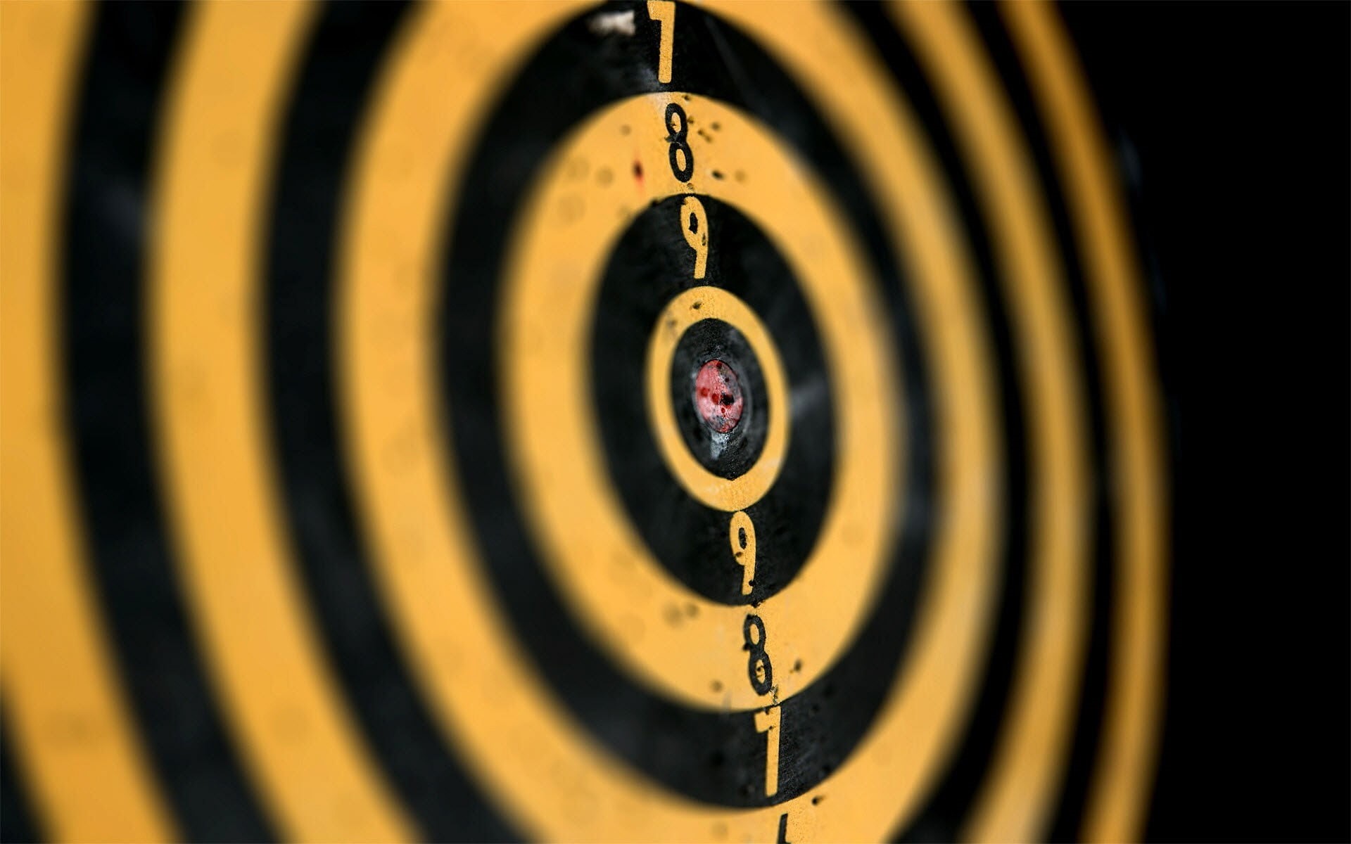 close-up, no people, black, selective focus, target shooting, focus on foreground, still life, single object, studio shot, pattern, sport, antique, yellow, HD Wallpaper