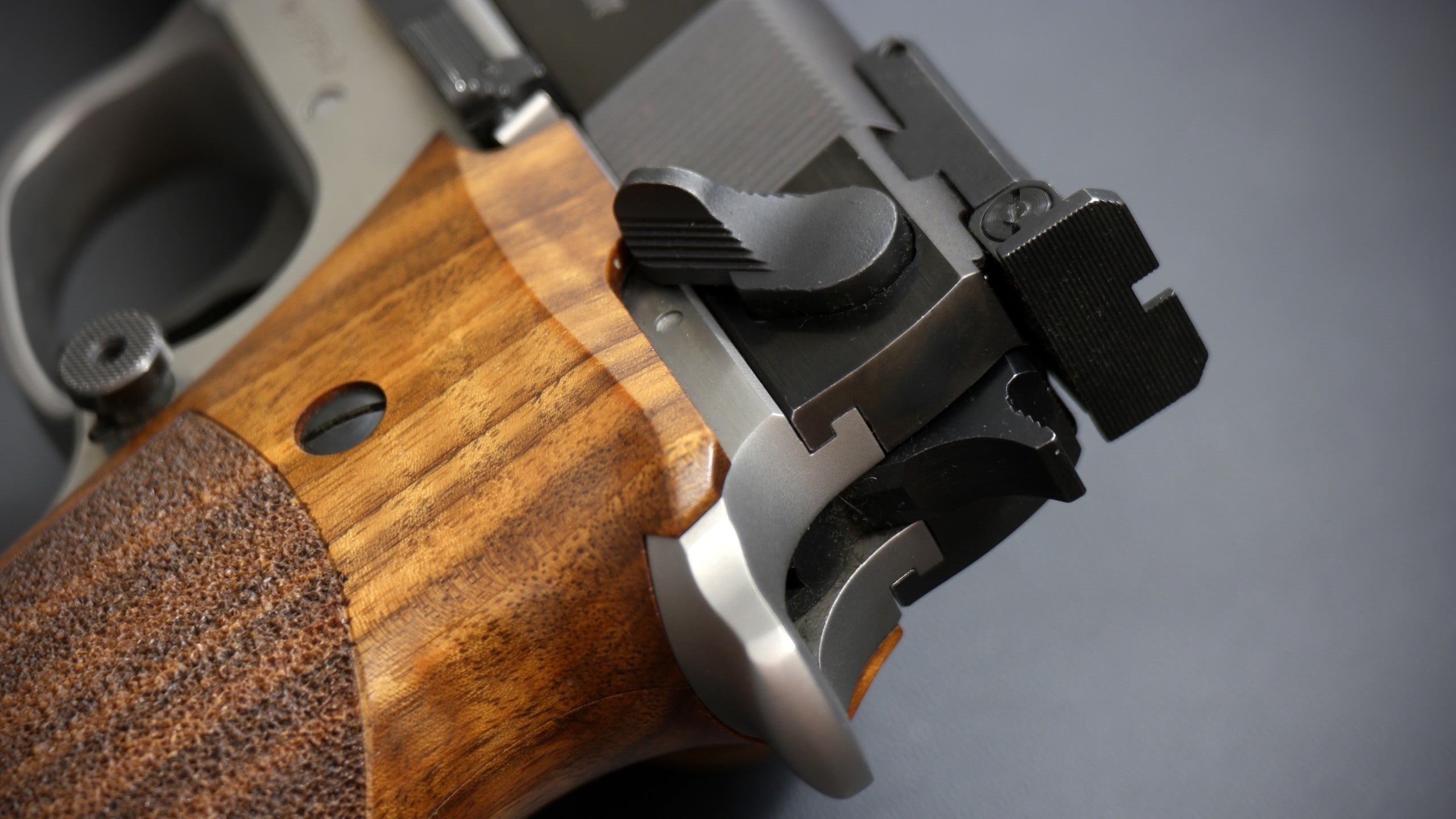 arts culture and entertainment, close-up, black color, Target pistol, communication, no people, Smith and Wesson Target Champion, black, aggression, single object, HD Wallpaper