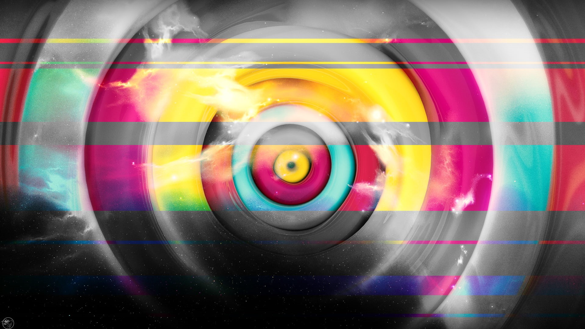 sport, reflection, sports target, multi colored, accuracy, shape, 3D, technology, 1080P, design, blurred motion, yellow, rainbow, still life, close-up, HD Wallpaper