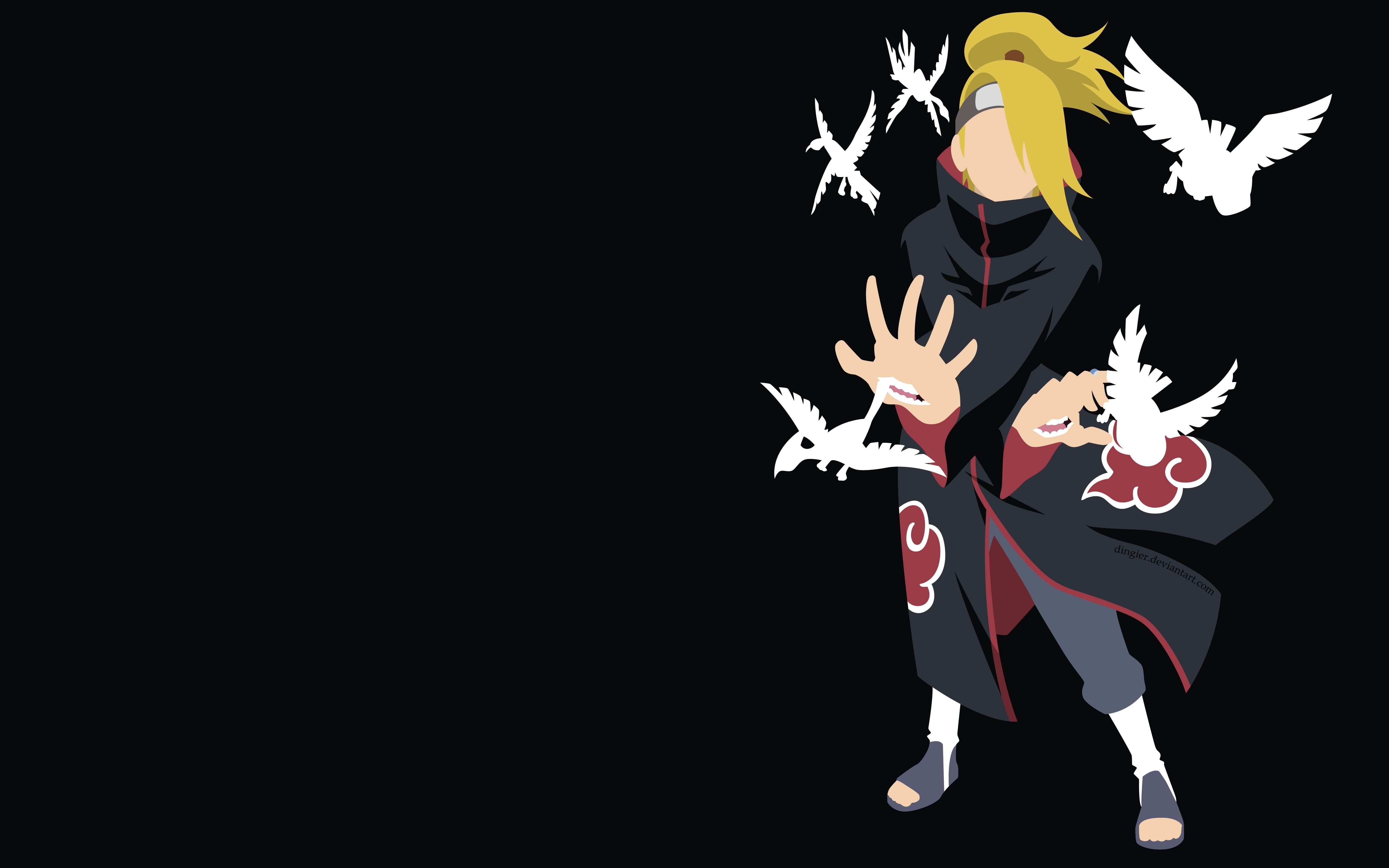Deidara (Naruto), Naruto, Anime, 4K, HD Wallpaper