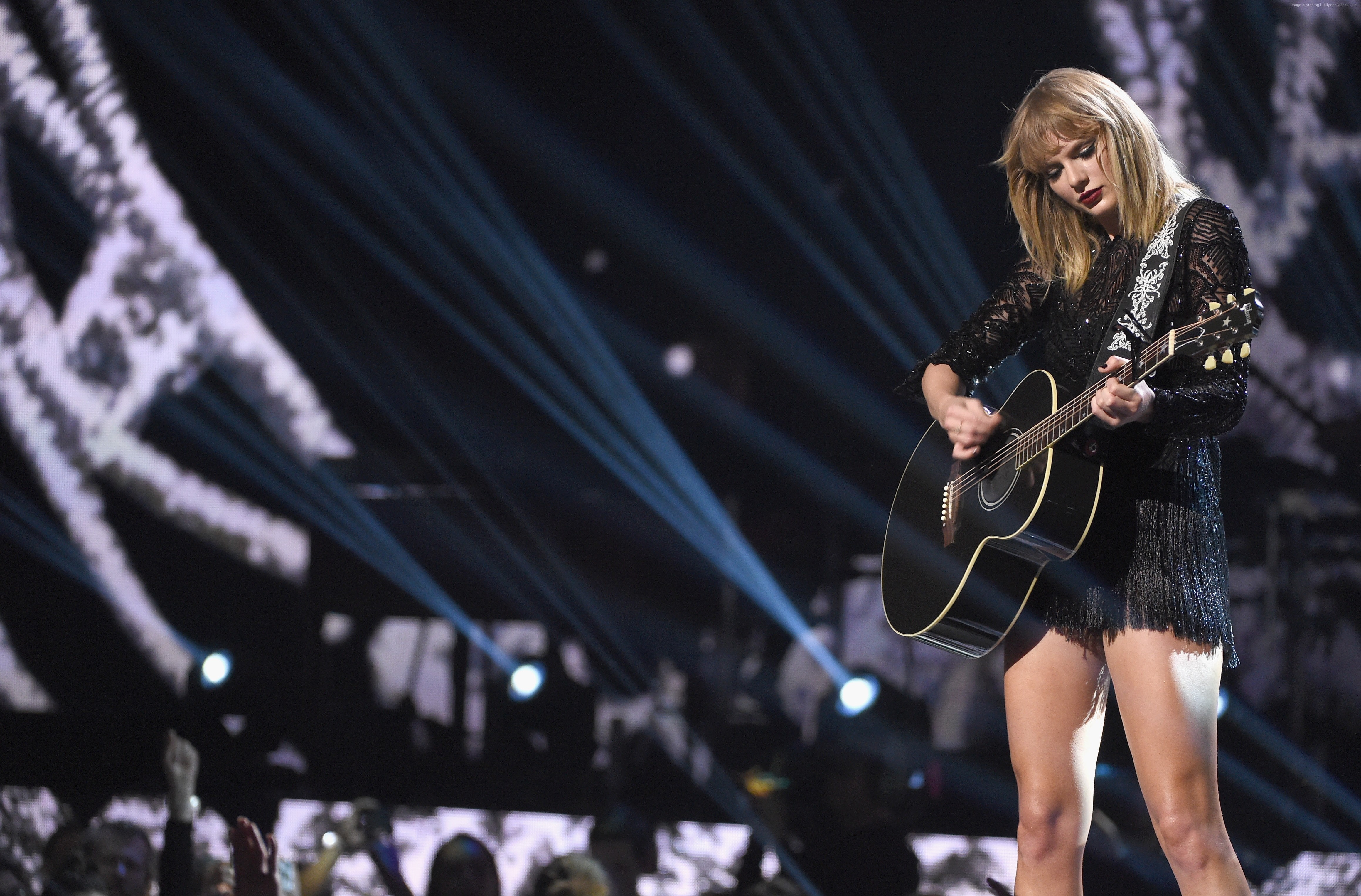 women, music, crowd, real people, stage, musician, hairstyle, one person, festival, Taylor Swift, entertainment event, adult, artist, light, focus on foreground, HD Wallpaper