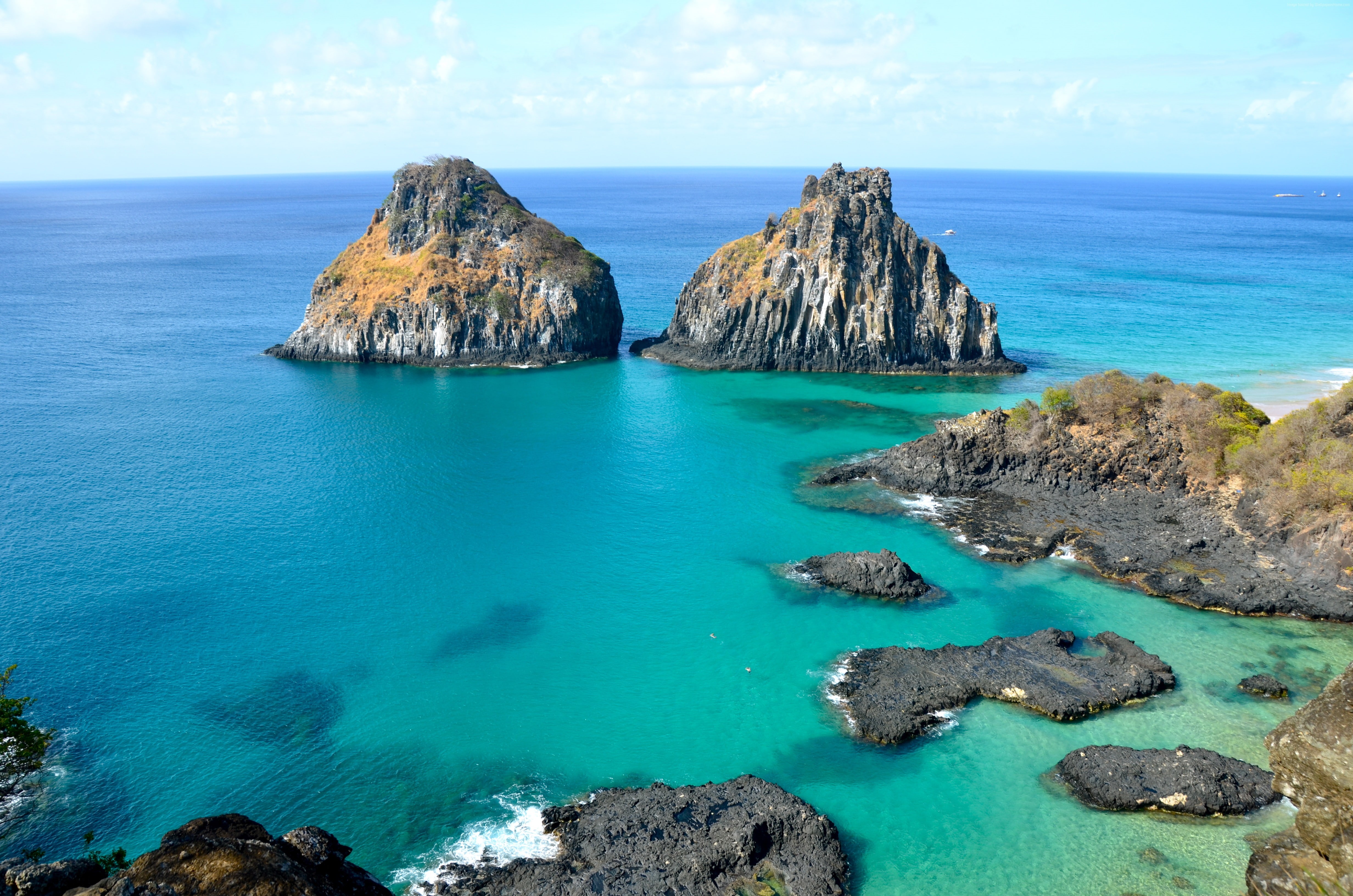 Travellers Choice Awards 2016, 4K, Best beaches of 2016, Baia do Sancho, Brazil, Fernando de Noronha, HD Wallpaper