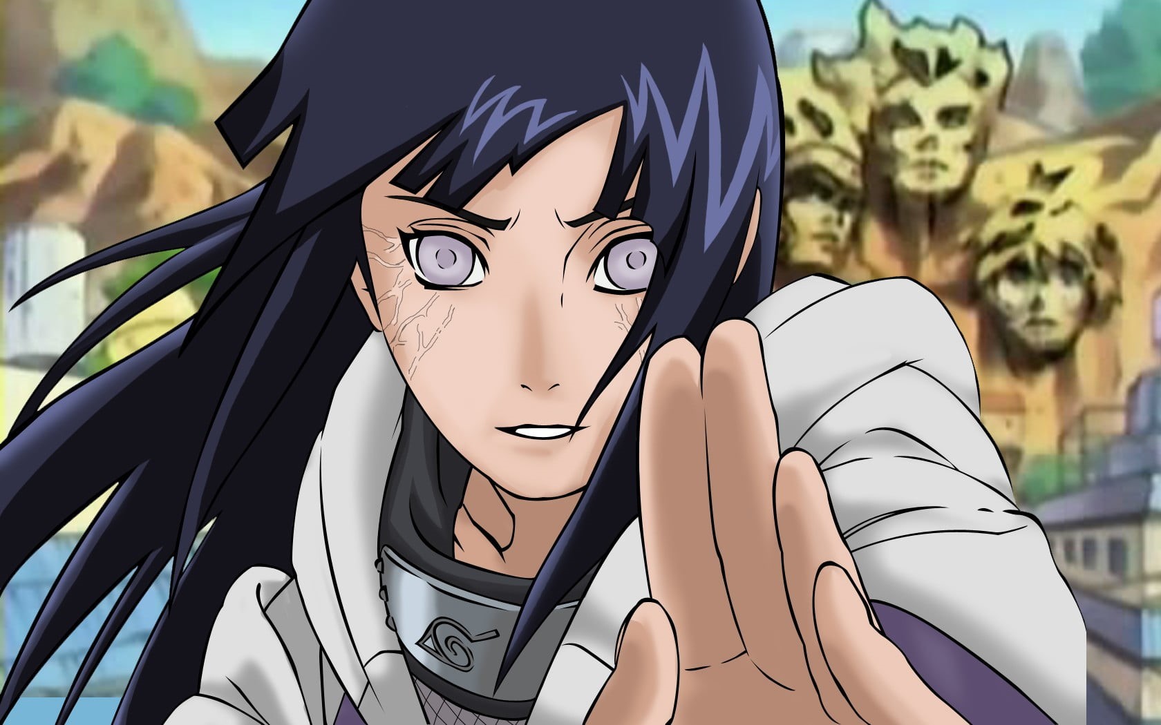 portrait, representation, outdoors, no people, art and craft, creativity, male likeness, Hyuuga Hinata, Naruto Shippuuden, focus on foreground, nature, HD Wallpaper