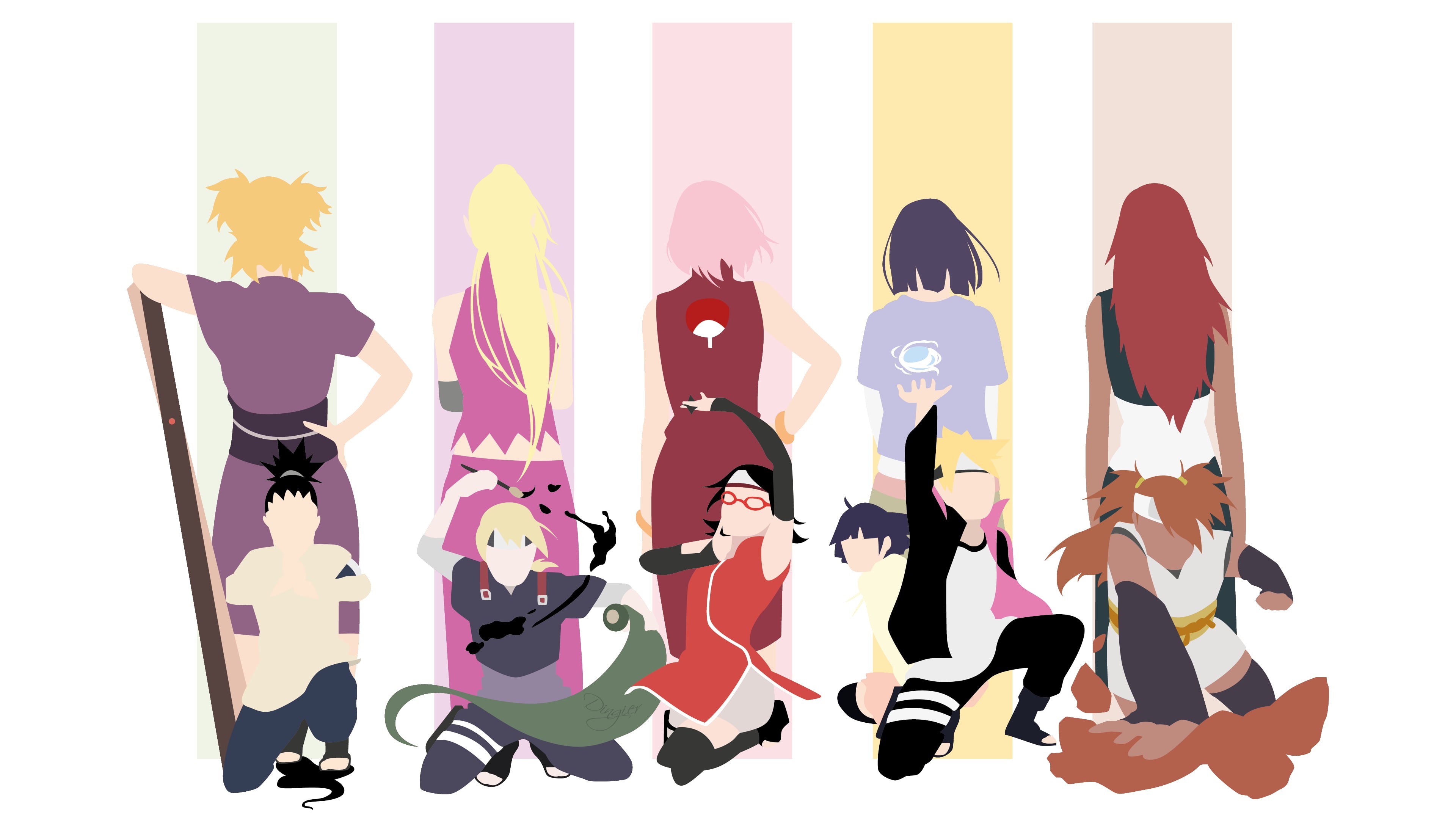 Karui (Naruto), Chōchō Akimichi, Boruto: Naruto the Movie, Sakura Haruno, Hinata Hyūga, Inojin Yamanaka, Himawari Uzumaki, 4K, Ino Yamanaka, Boruto Uzumaki, HD Wallpaper