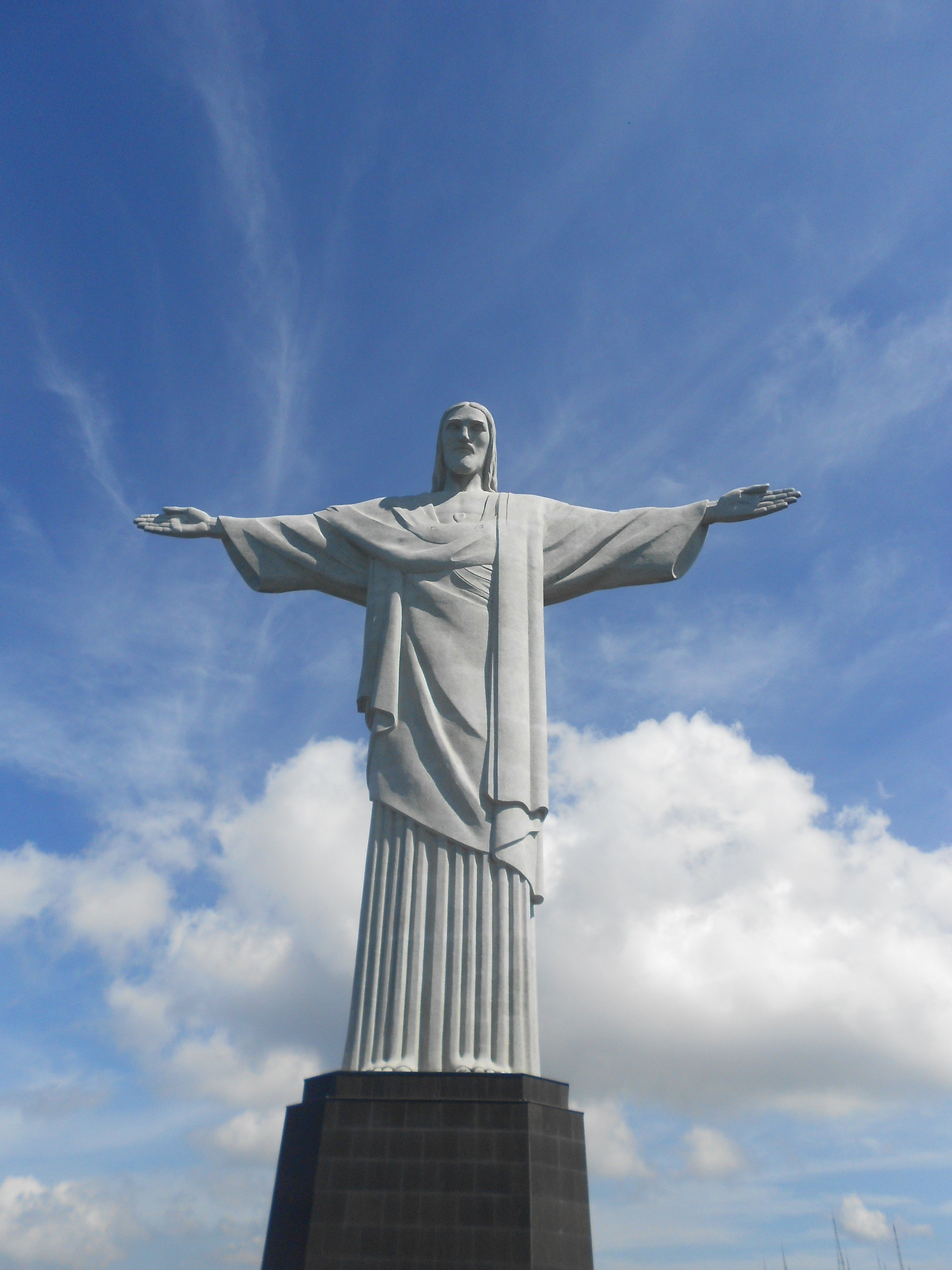 craft, sculpture, nature, male likeness, statue, corcovado, fine art statue, human representation, art and craft, sky, rio de janeiro, brazil, built structure, Phone HD Wallpaper