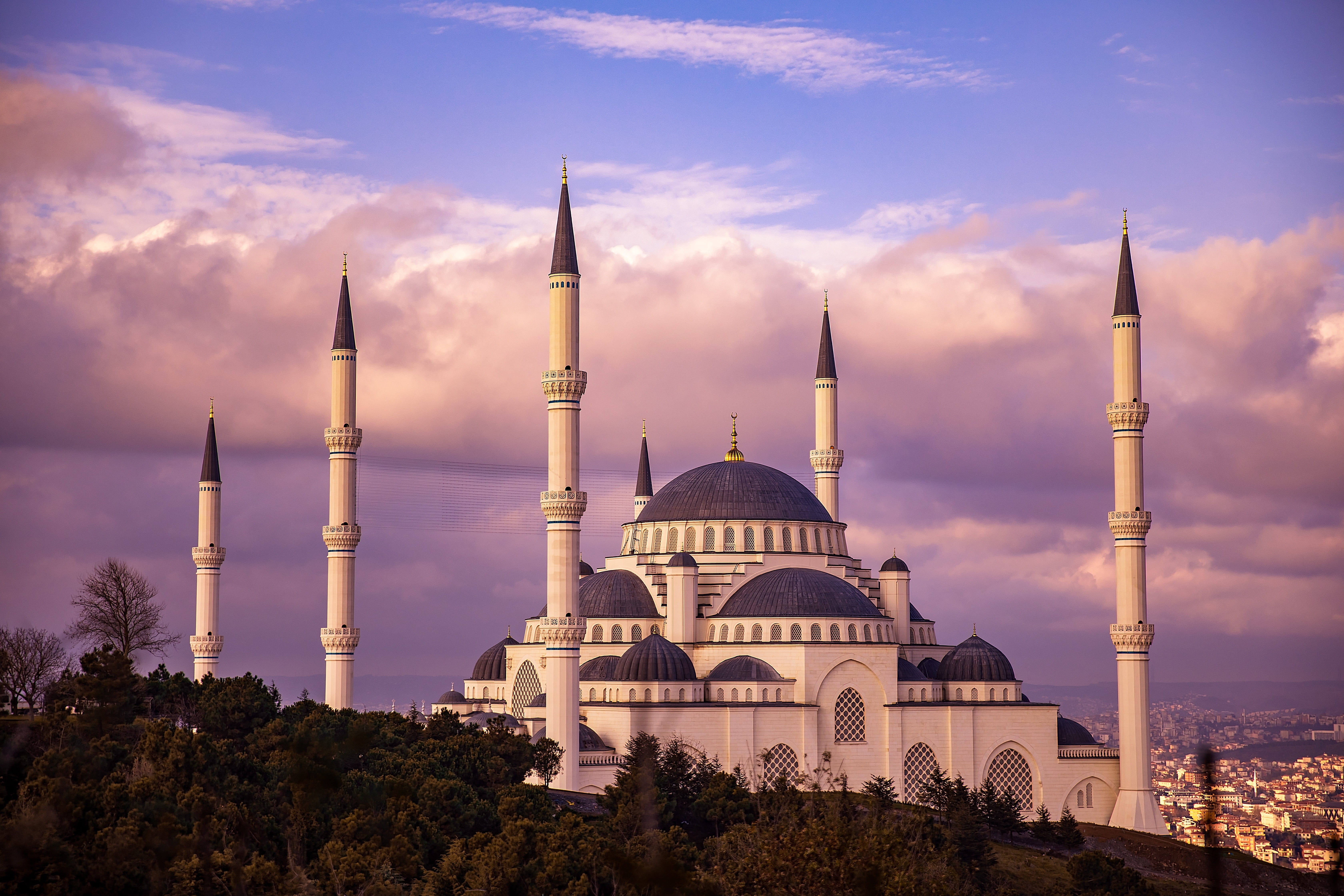 building exterior, landscape, history, mosque, architecture, spirituality, outdoors, cami, religion, yeditepe, cloud - sky, building, sky, travel destinations, HD Wallpaper