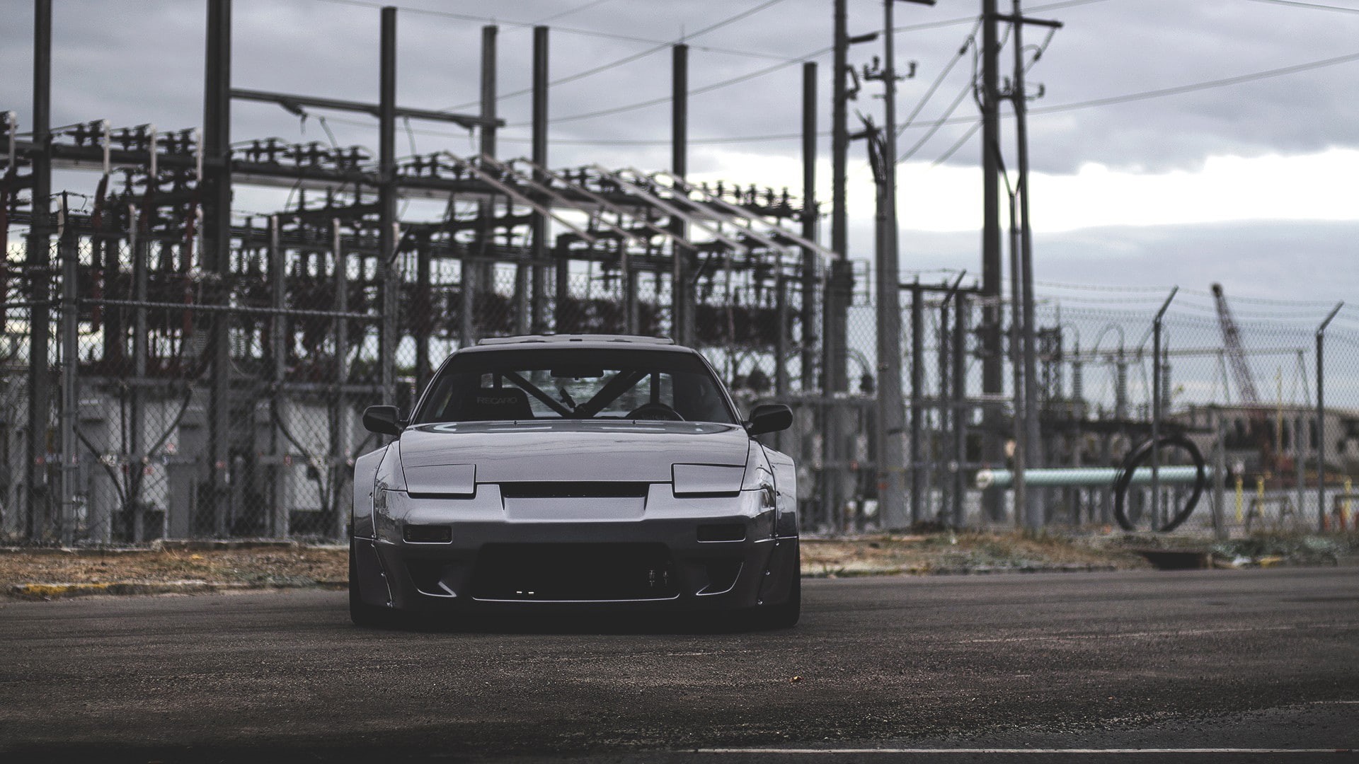 electricity, Nissan 240SX, electricity pylon, car, technology, sky, day, cable, nature, Nissan, architecture, focus on foreground, motor vehicle, power supply, HD Wallpaper