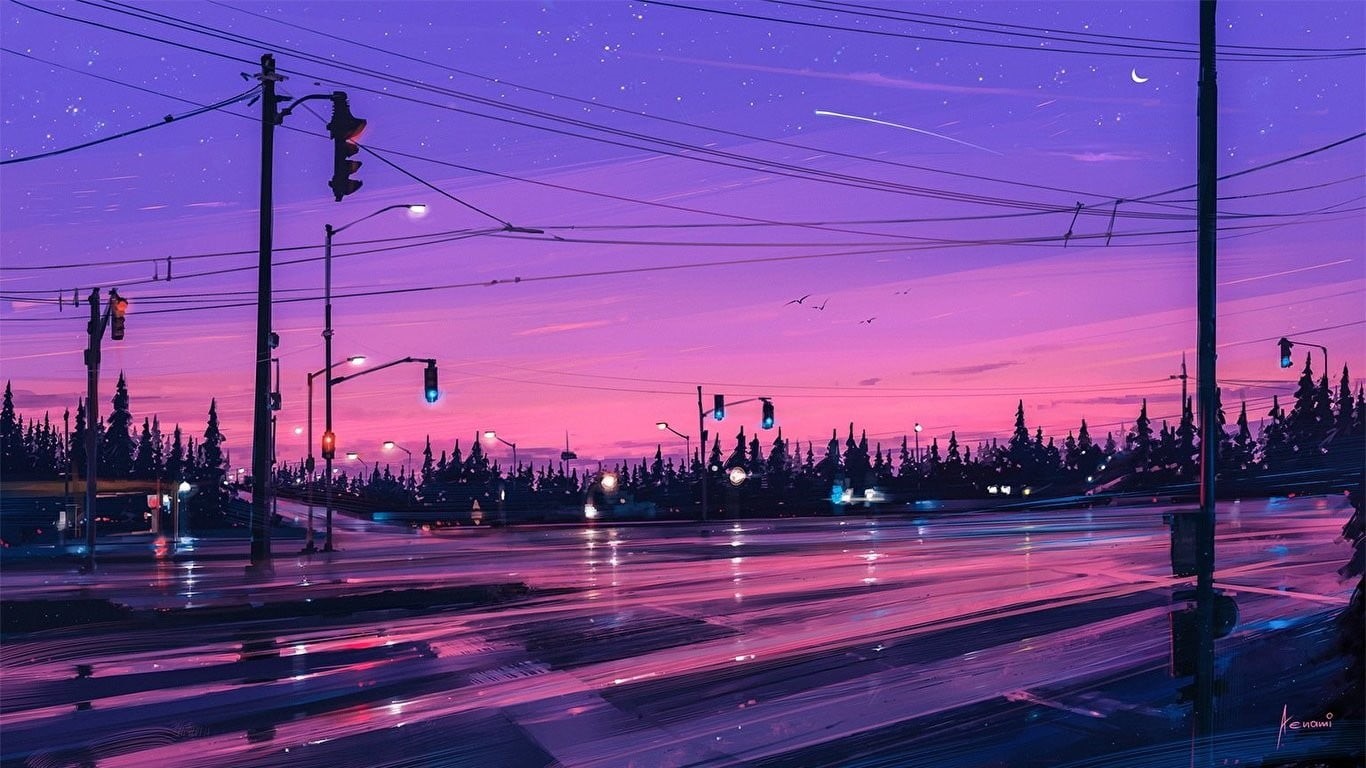 outdoors, architecture, electricity pylon, dusk, sunset, road, mode of transportation, power supply, technology, connection, sky, electricity, transportation, HD Wallpaper