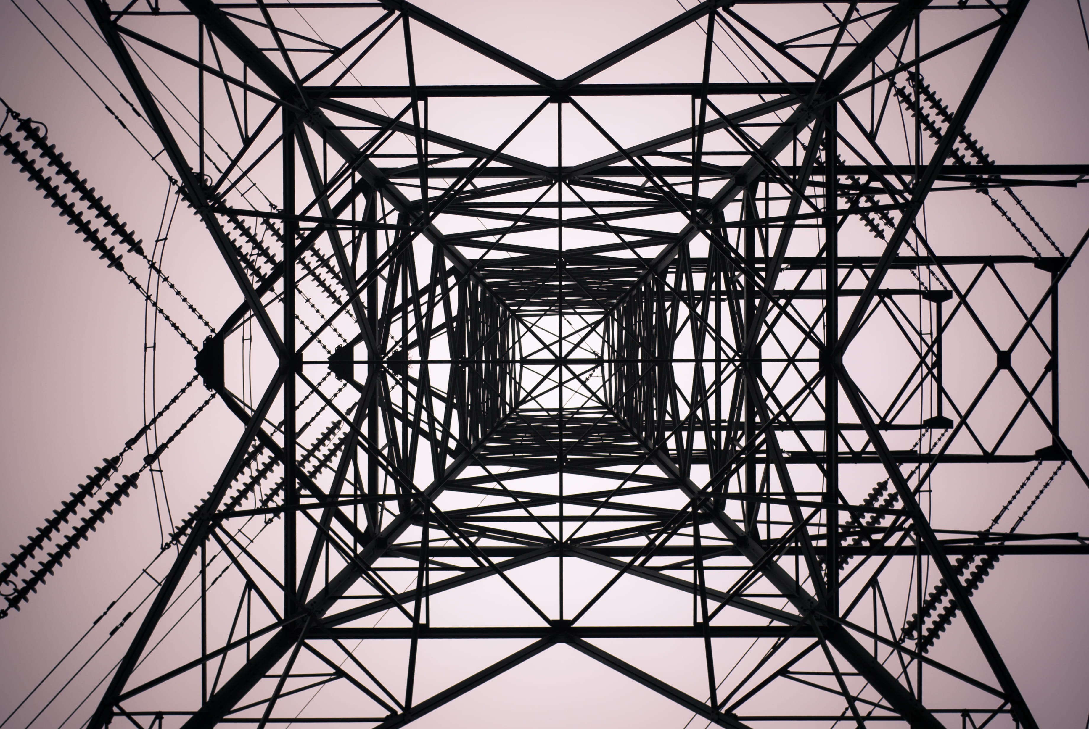 fuel and power generation, low angle view, tower, nature, power supply, cable, built structure, day, patter, white, complexity, directly below, outdoors, HD Wallpaper