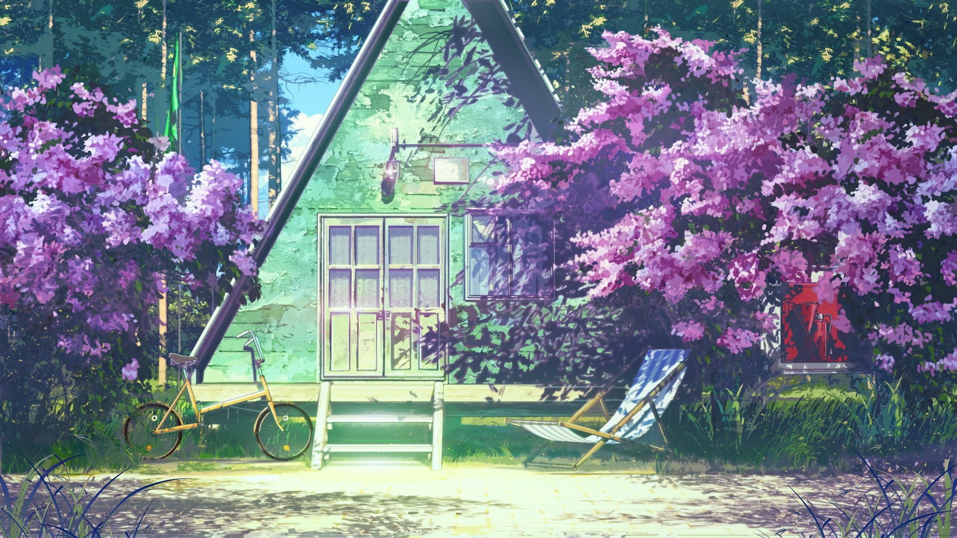 vulnerability, day, built structure, outdoors, hammocks, flower, Everlasting Summer, freshness, triangle, plant, ArseniXC, bicycle, nature, building exterior, HD Wallpaper