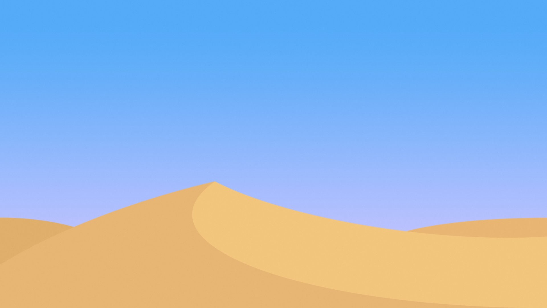 yellow, sky, landscape, no people, land, tranquil scene, minimalism, climate, nature, dune, outdoors, blue, environment, dunes, day, sunlight, beauty in nature, HD Wallpaper