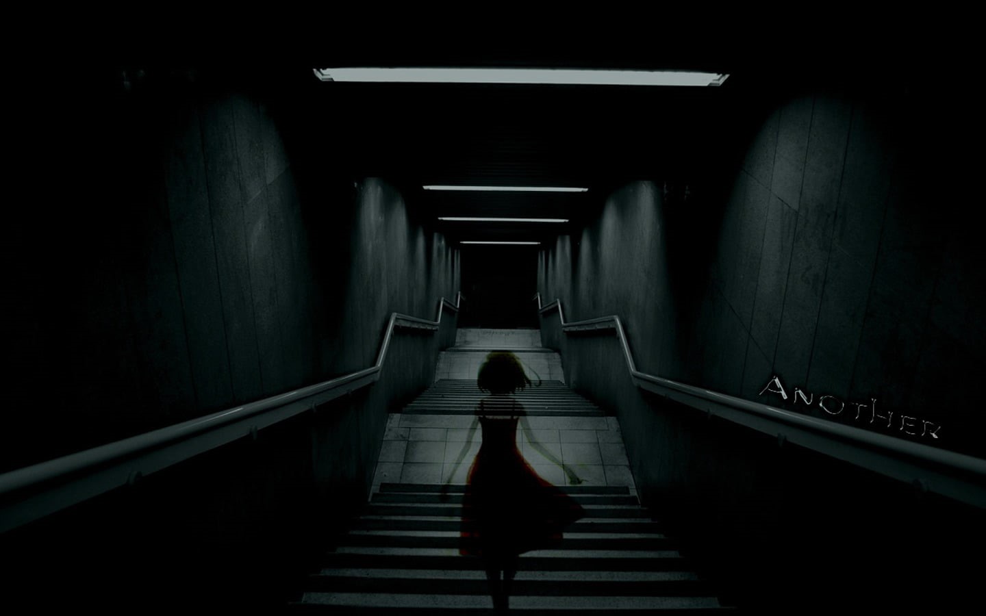 steps and staircases, staircase, transportation, 720P, one person, public transportation, empty, the way forward, tunnel, built structure, lighting equipment, HD Wallpaper