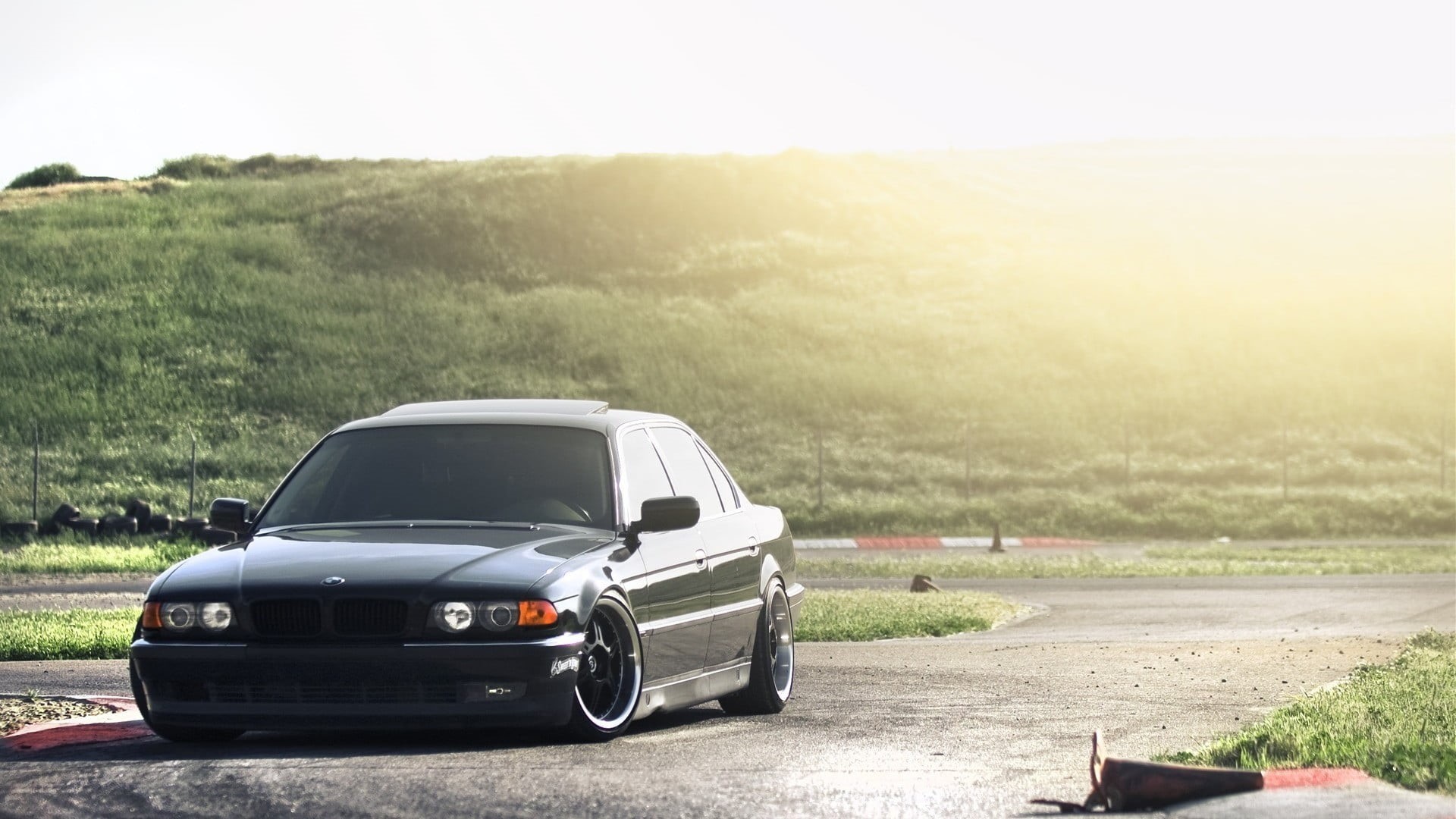 environment, outdoors, land, mode of transportation, BMW, journey, nature, transportation, Raiders, Stance, no people, sky, motion, sunlight, day, 1080P, HD Wallpaper