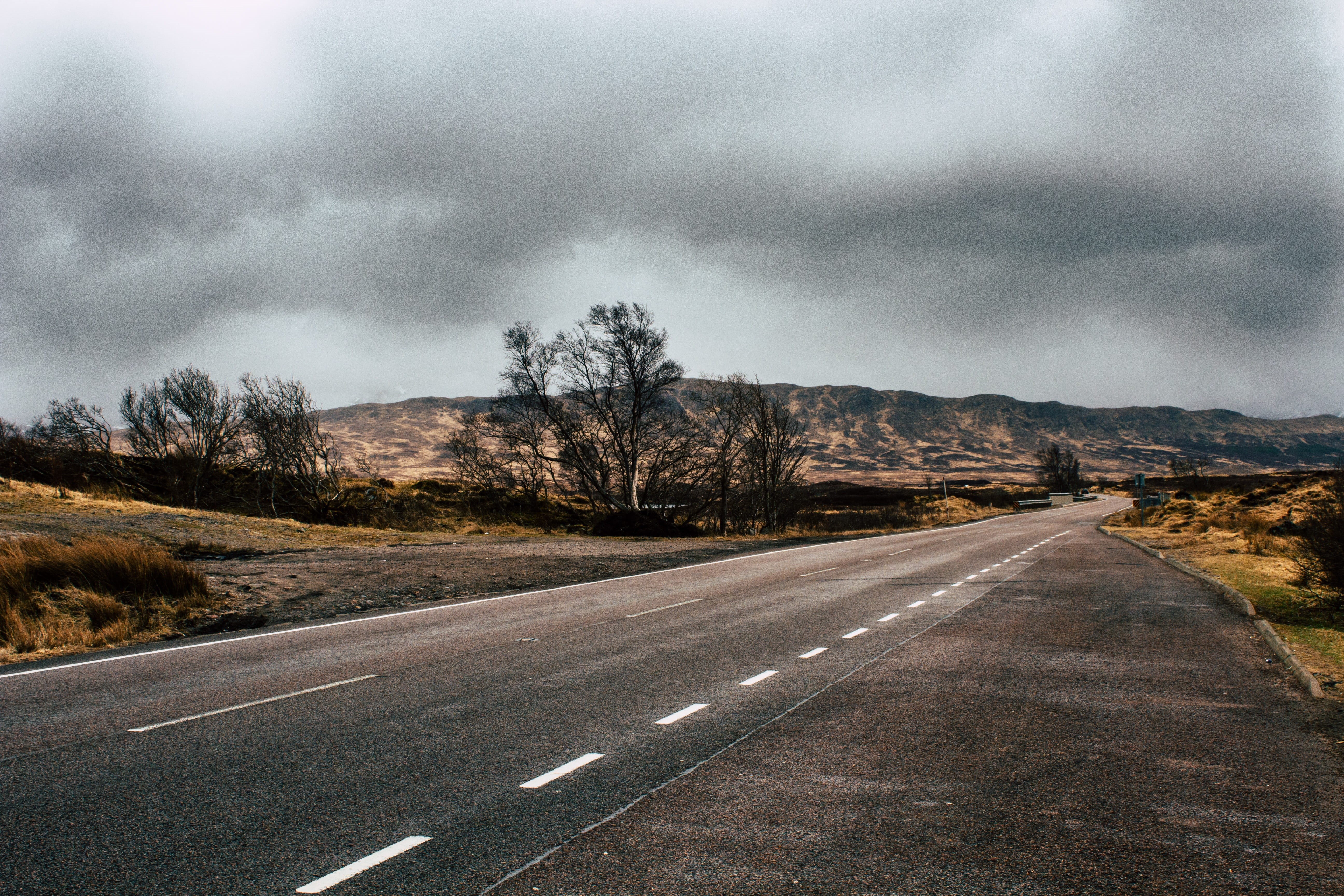 human, architecture, alone, scotland, land, sky, artists, historically, highway, non-urban scene, no people, transportation, view, street art, old, road tripp, HD Wallpaper