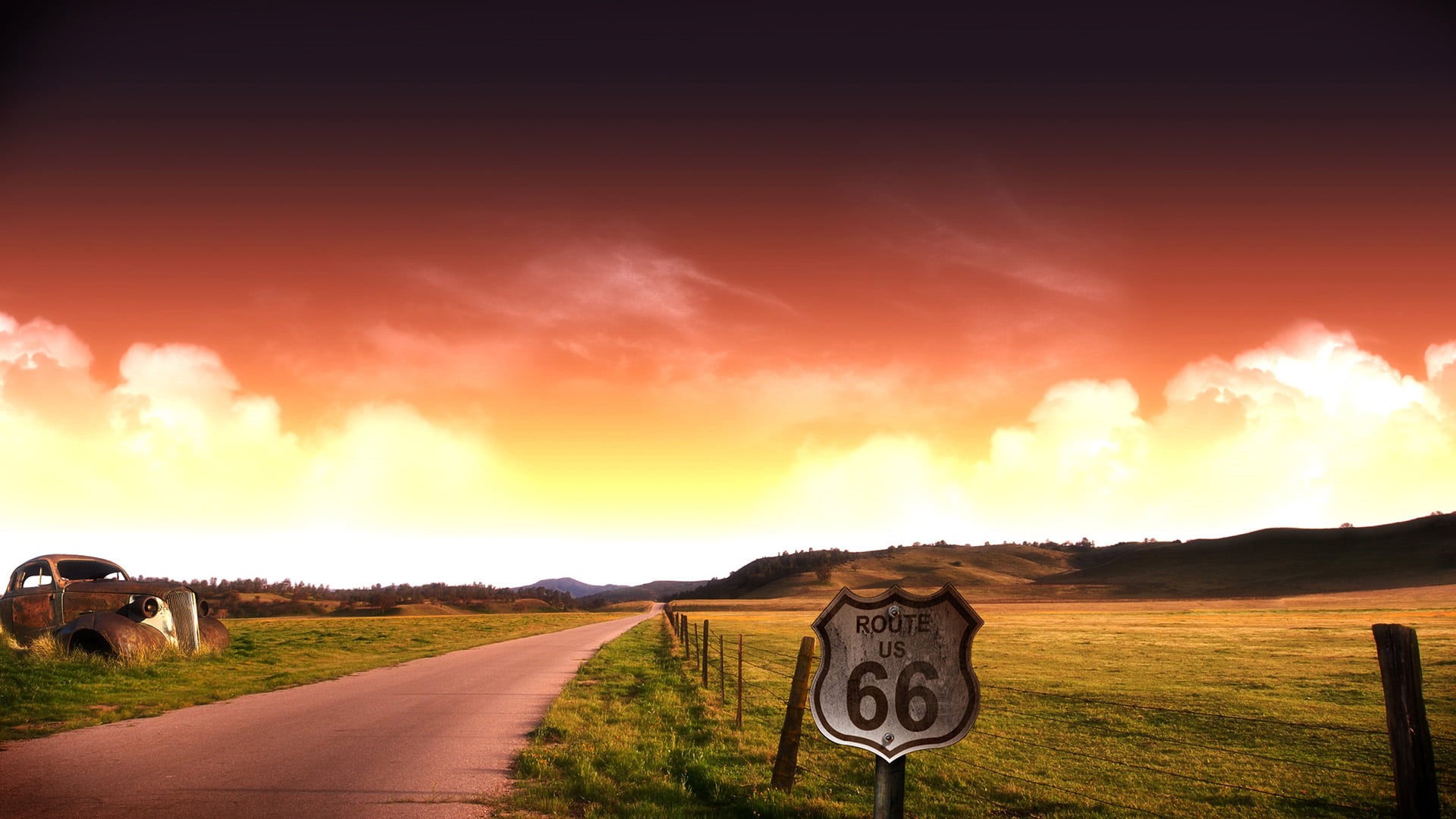 clear, farm, scenery, road, environment, cloud, beauty in nature, field, plant, outside, outdoor, scene, spring, cloud - sky, day, grass, lawn, sunlight, HD Wallpaper
