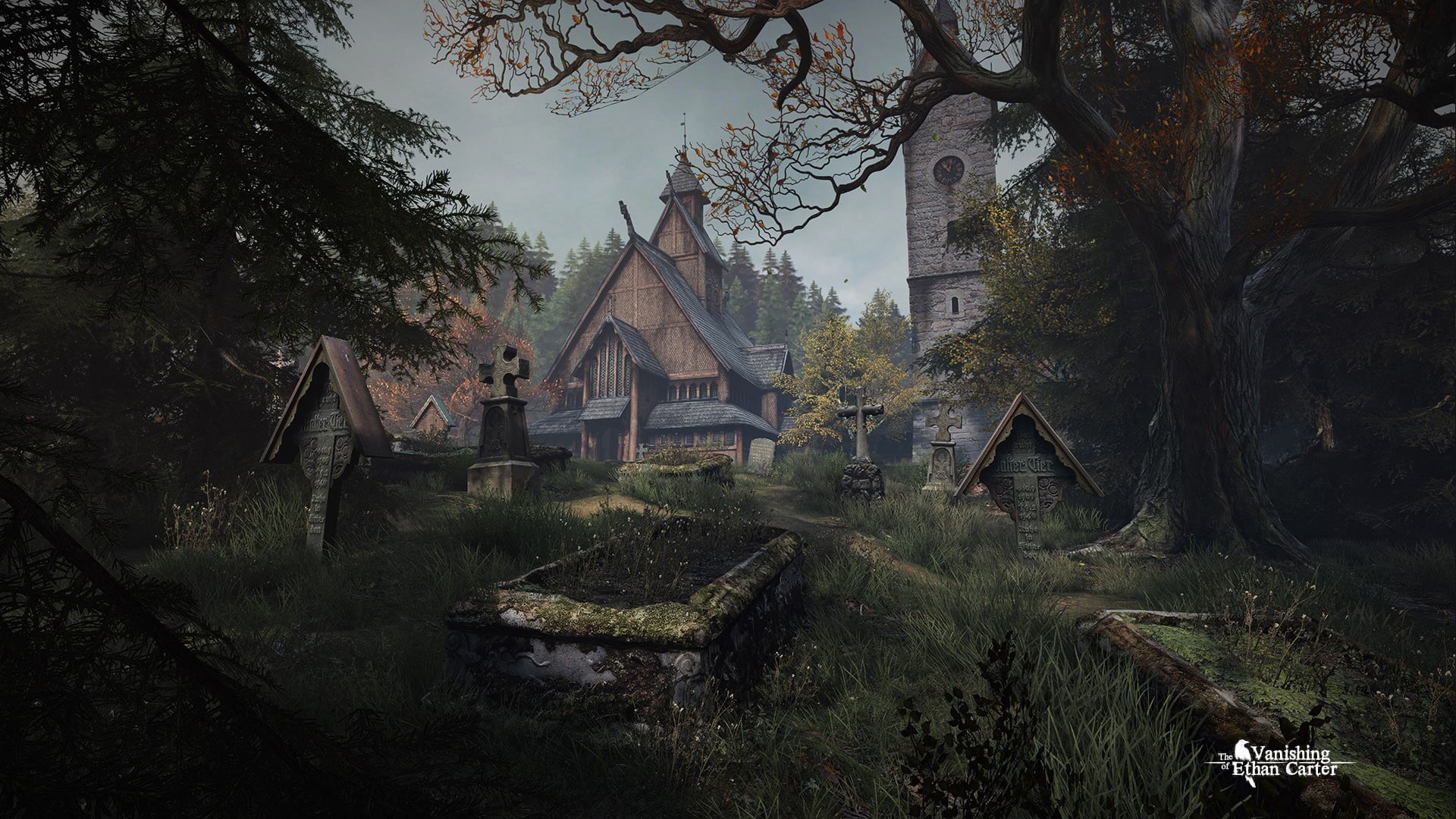 built structure, building, ruined, plant, grave, no people, The Vanishing of Ethan Carter, building exterior, spirituality, painting, nature, brown, belief, HD Wallpaper