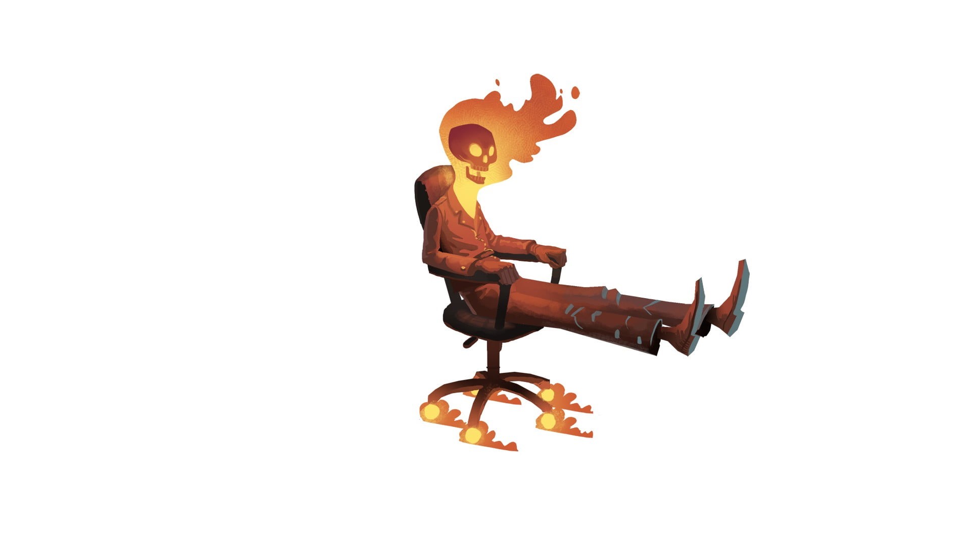 craft, figurine, digital, toy, wood - material, minimalism, representation, indoors, cut out, skull, white background, art and craft, chair, HD Wallpaper