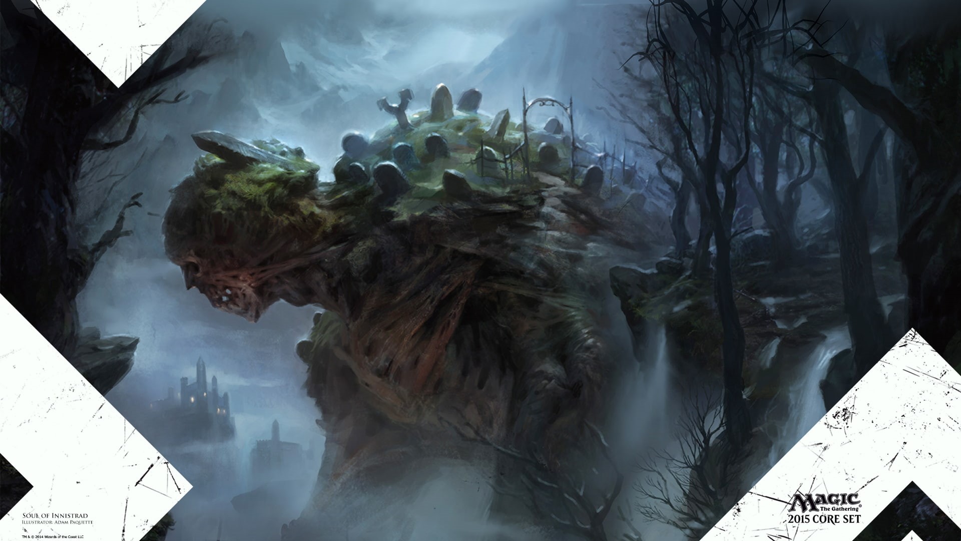 drawing, gathering, tombstones, giant, fantasy, hd, the, magic, 1080P, cemetery, HD Wallpaper