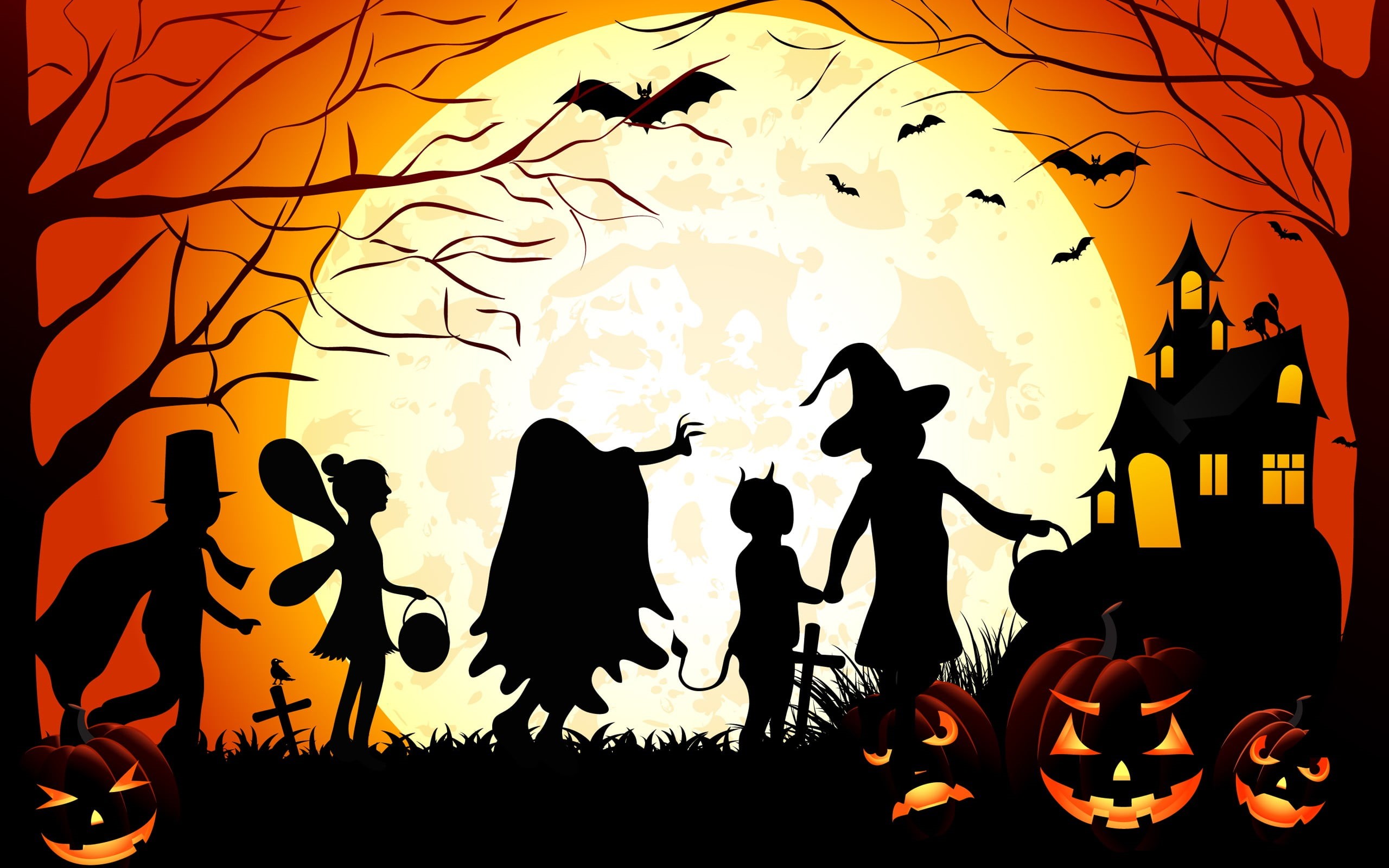 Halloween, celebration, pumpkin, decoration, representation, human representation, orange color, themed, holiday - event, art, creativity, jack o lantern, HD Wallpaper